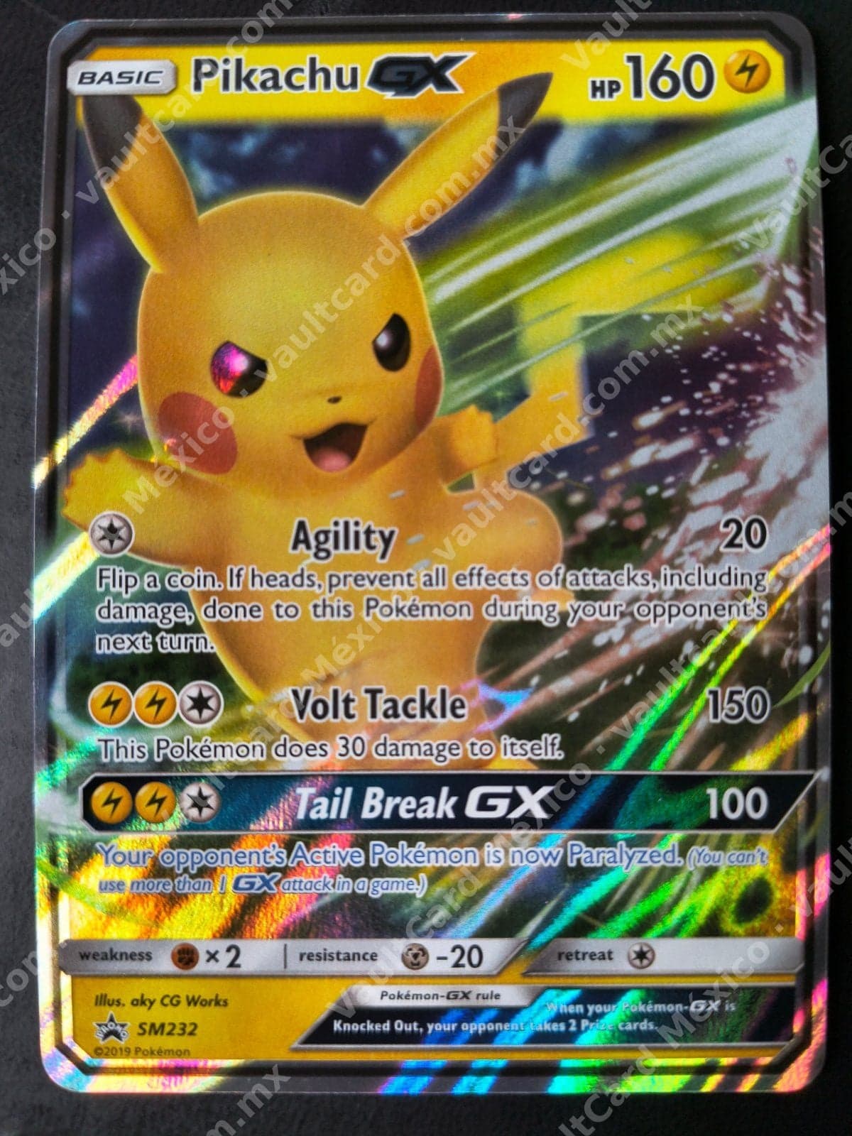 Pikachu GX SM232 - Promo Black Star Full Art Inglés