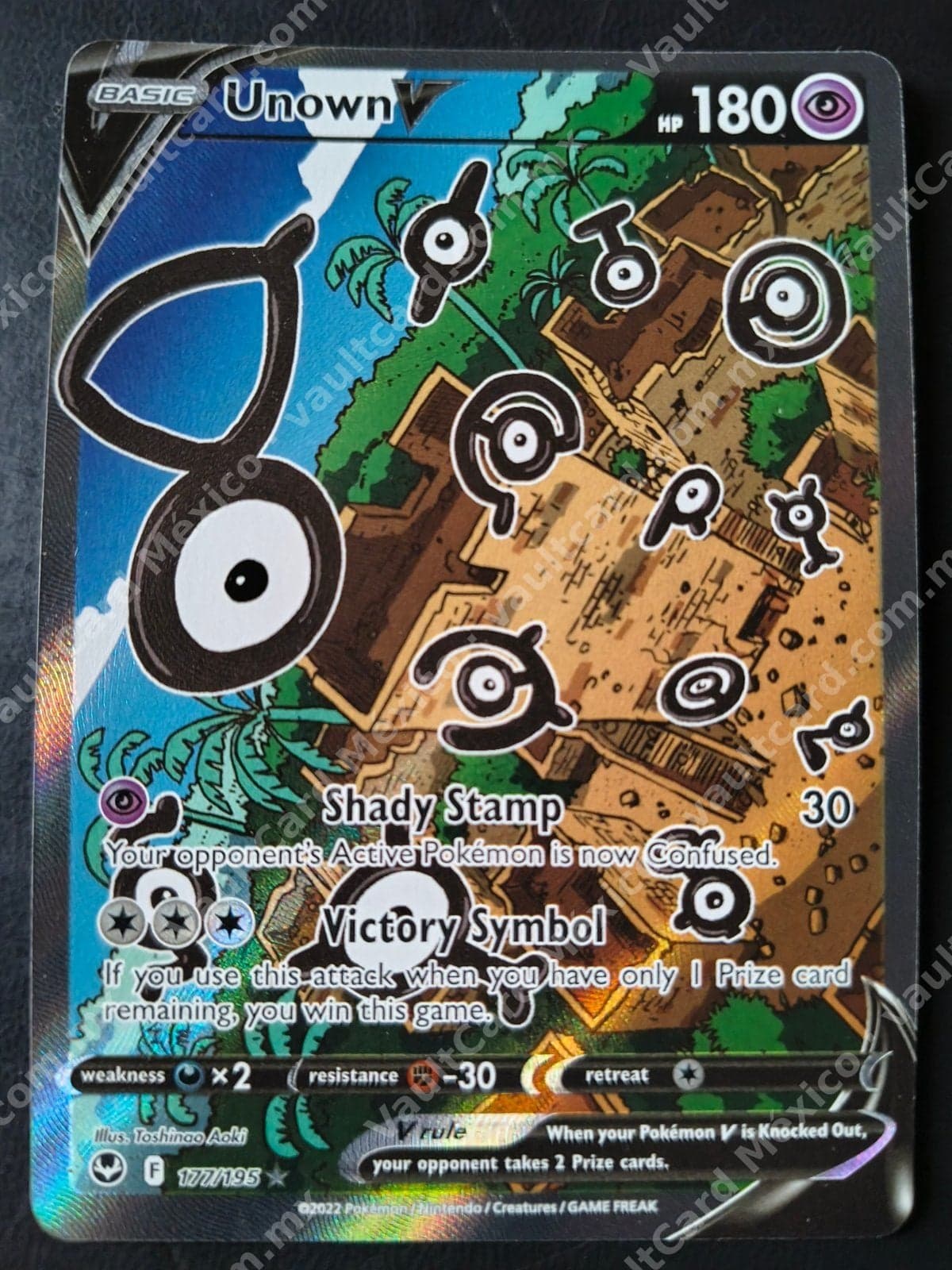 Unown V 177/195 - Silver Tempest (SIT) Inglés Full Art