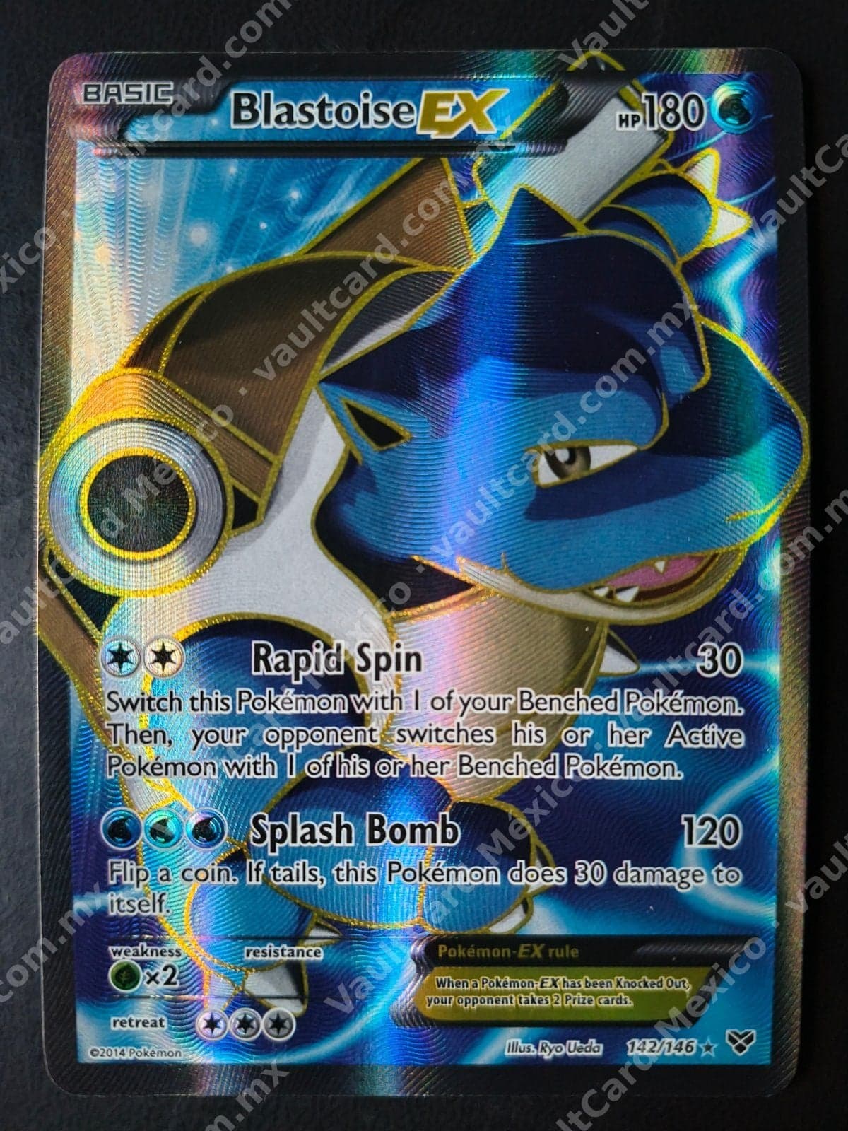 Blastoise EX 142/146 Full Art - XY Inglés