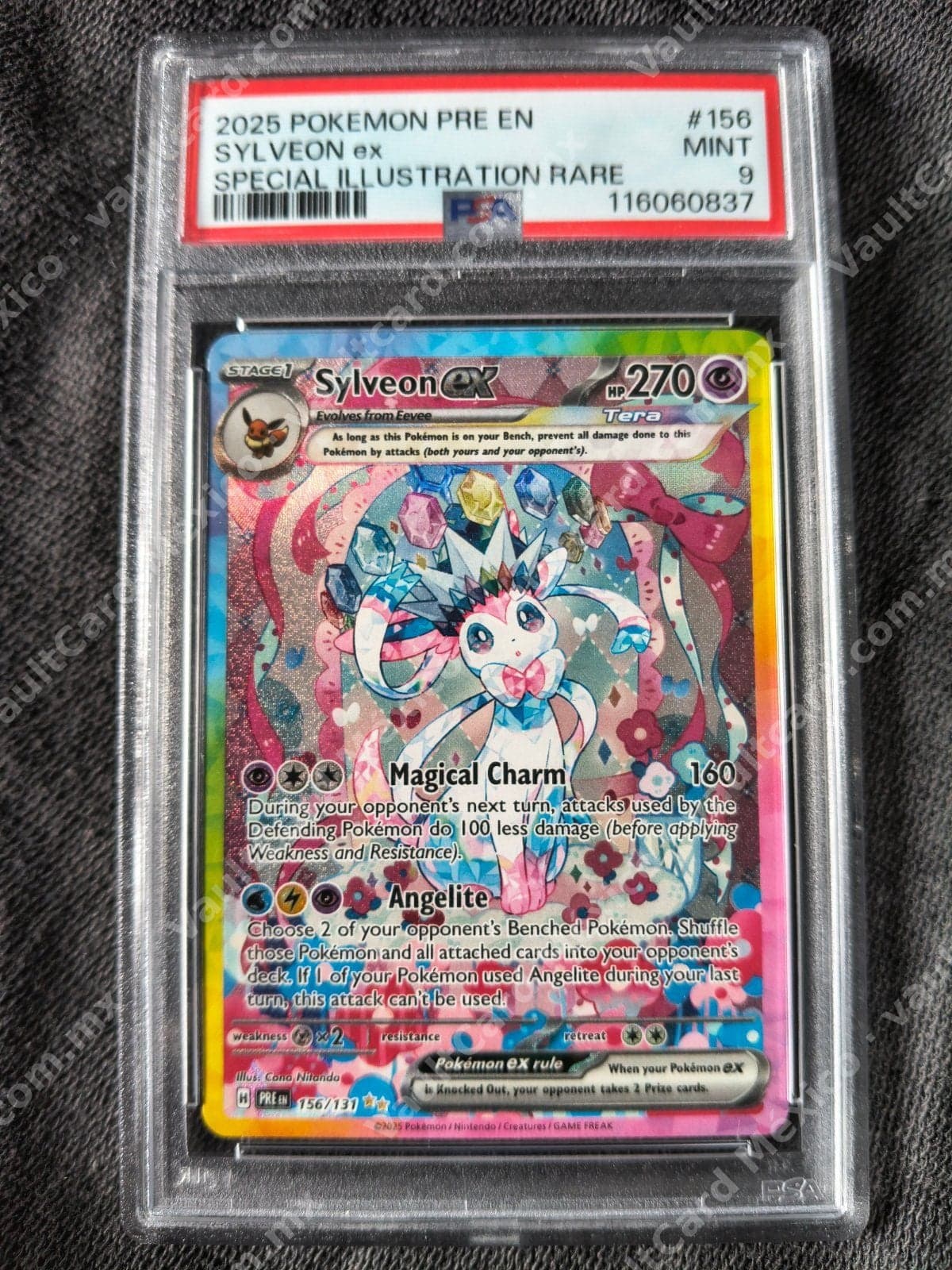 Sylveon ex 156/131 - Prismatic Evolutions (PRE) PSA 9 Inglés