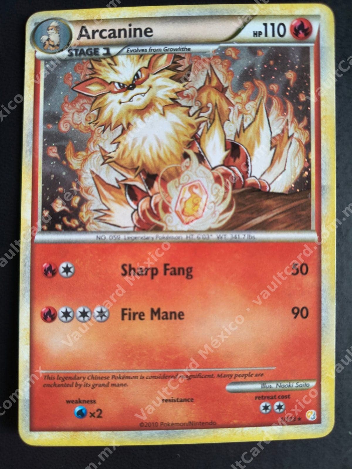 Arcanine 1/123 - HeartGold & SoulSilver Inglés