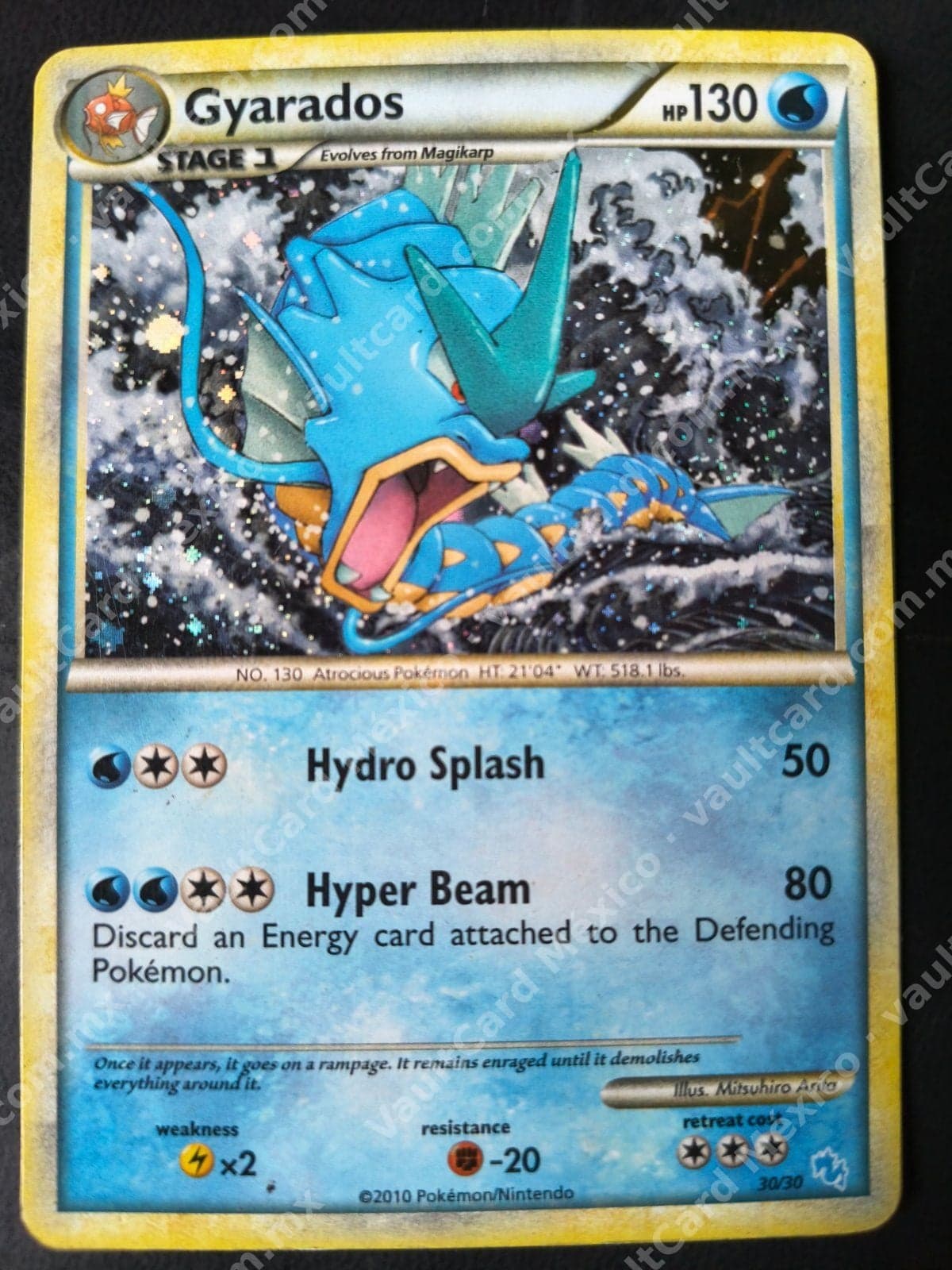 Gyarados 30/30 - HS Triumphant Holo Inglés