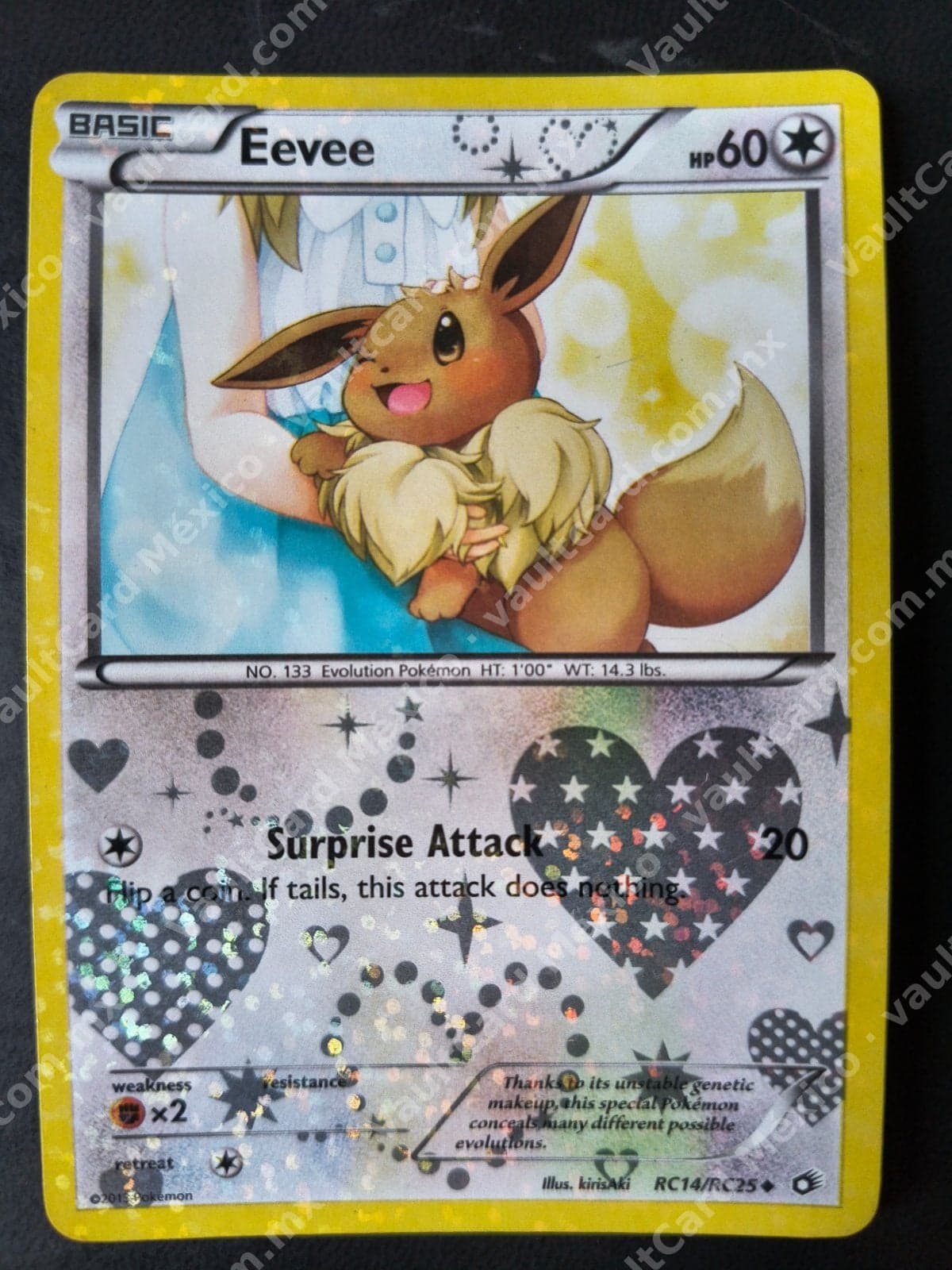 Eevee RC14/RC25 - Radiant Collection (Legendary Treasures) Inglés Holo