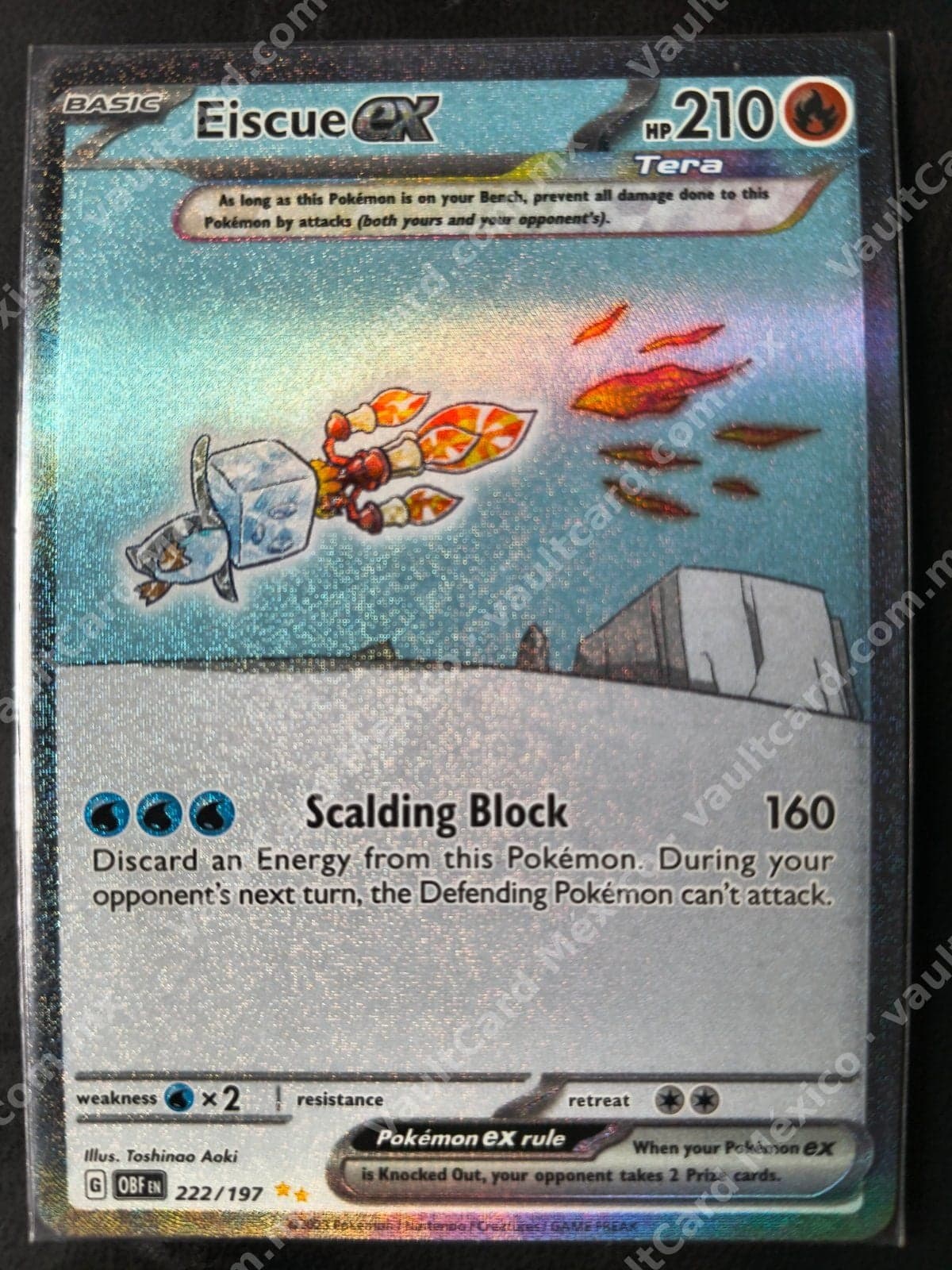 Eiscue ex 222/197 - Obsidian Flames (OBF) Inglés