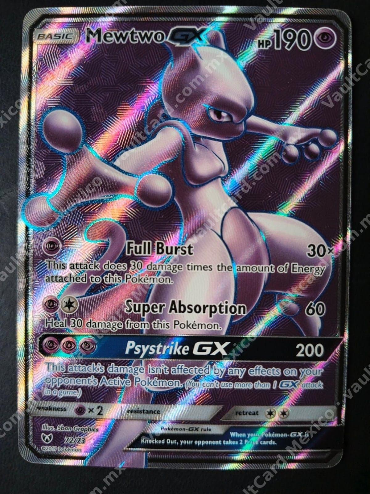 Mewtwo GX 72/73 Full Art - Shining Legends Inglés