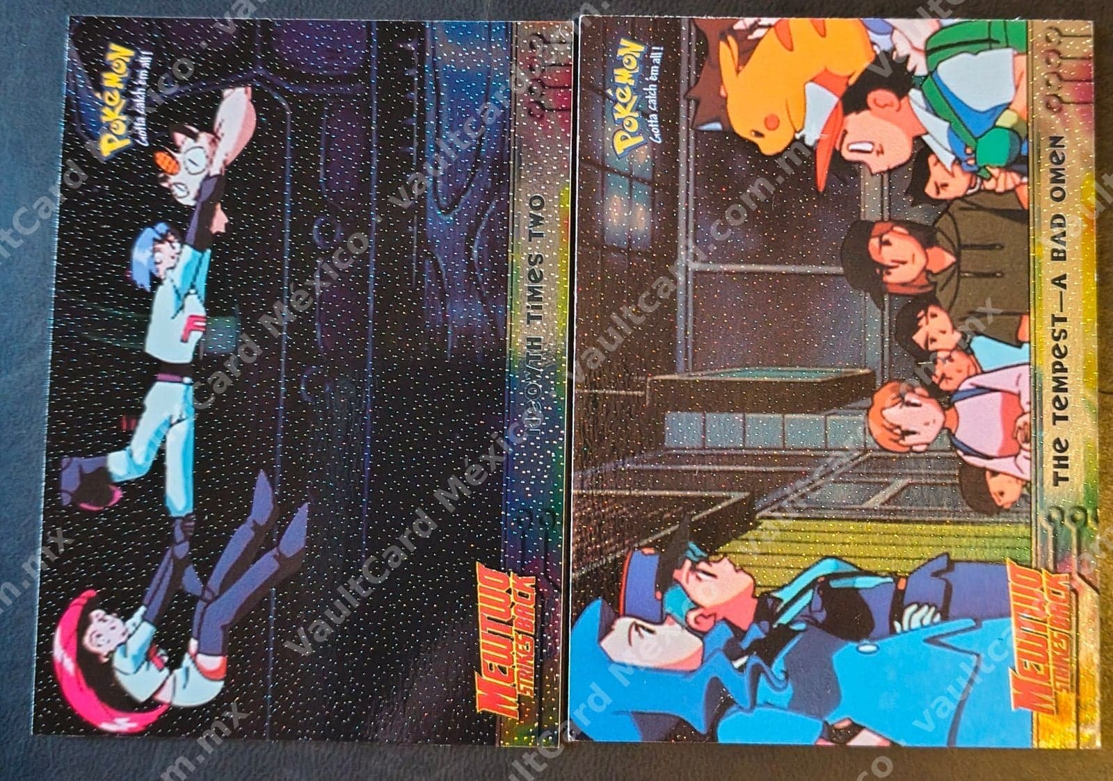 Lote 2 Cartas Topps Pokémon La Primera Película - Mewtwo Strikes Back Foil Inglés