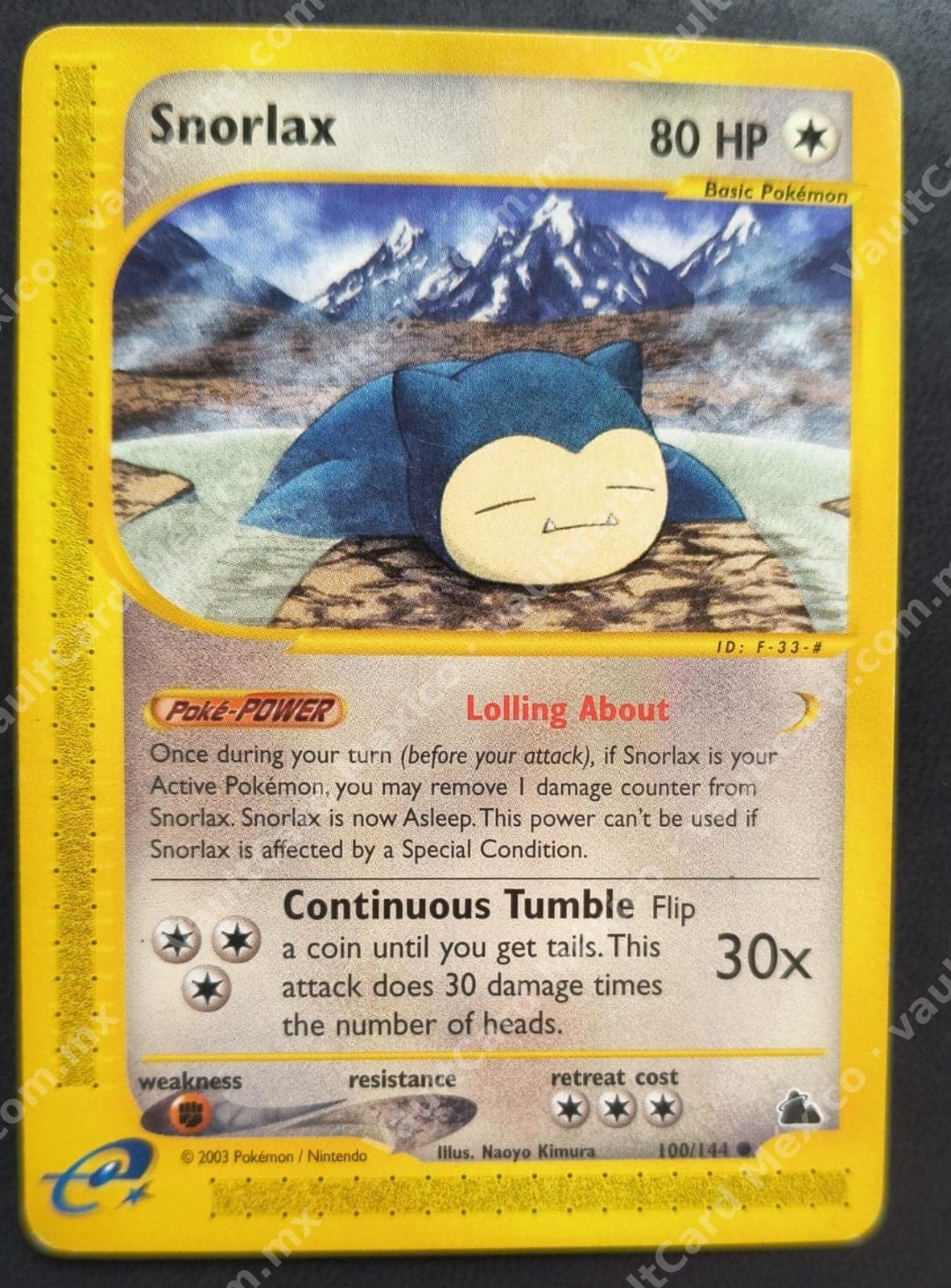 Snorlax 100/144 - Skyridge (e-Series) Inglés