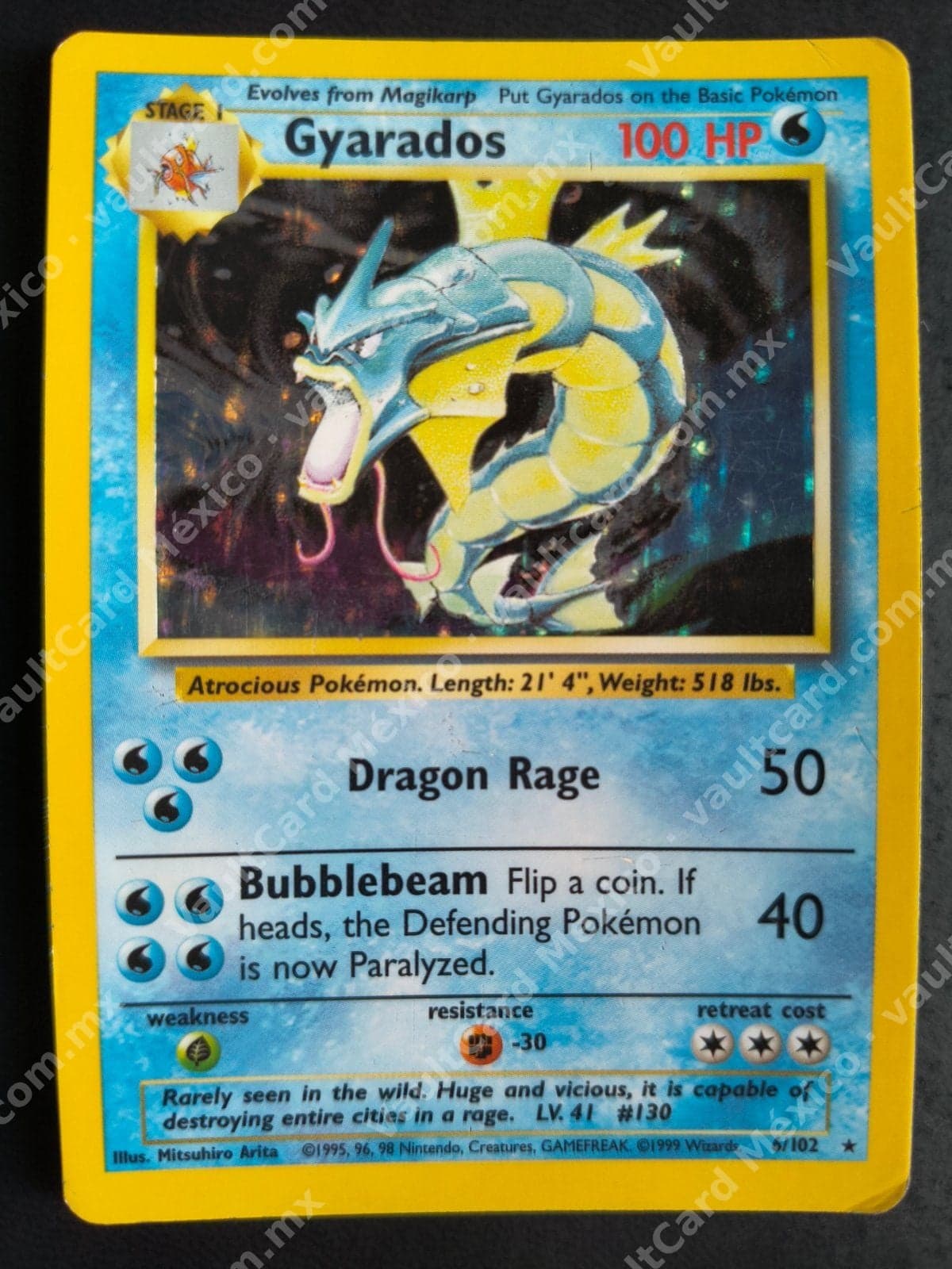 Gyarados 6/102 Holo - Base Set Inglés