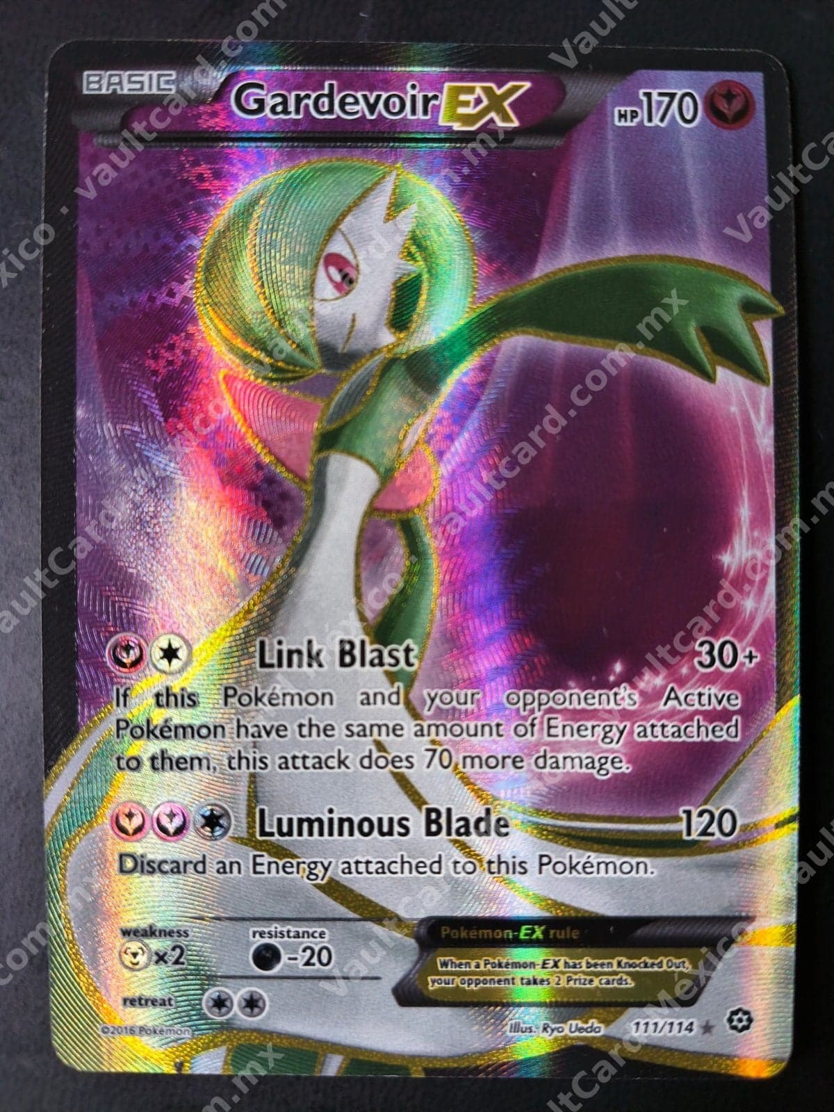 Gardevoir EX 111/114 Full Art - Steam Siege Inglés