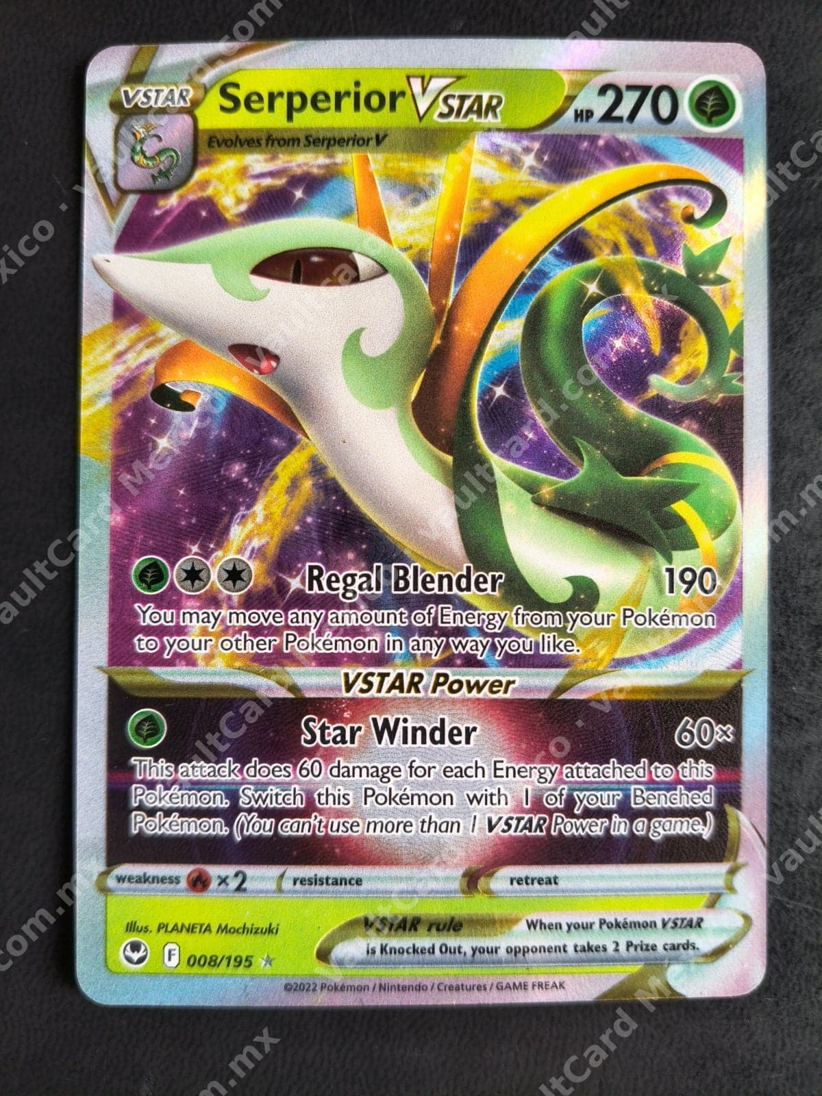 Serperior VSTAR 008/195 - Silver Tempest (SIT) Inglés