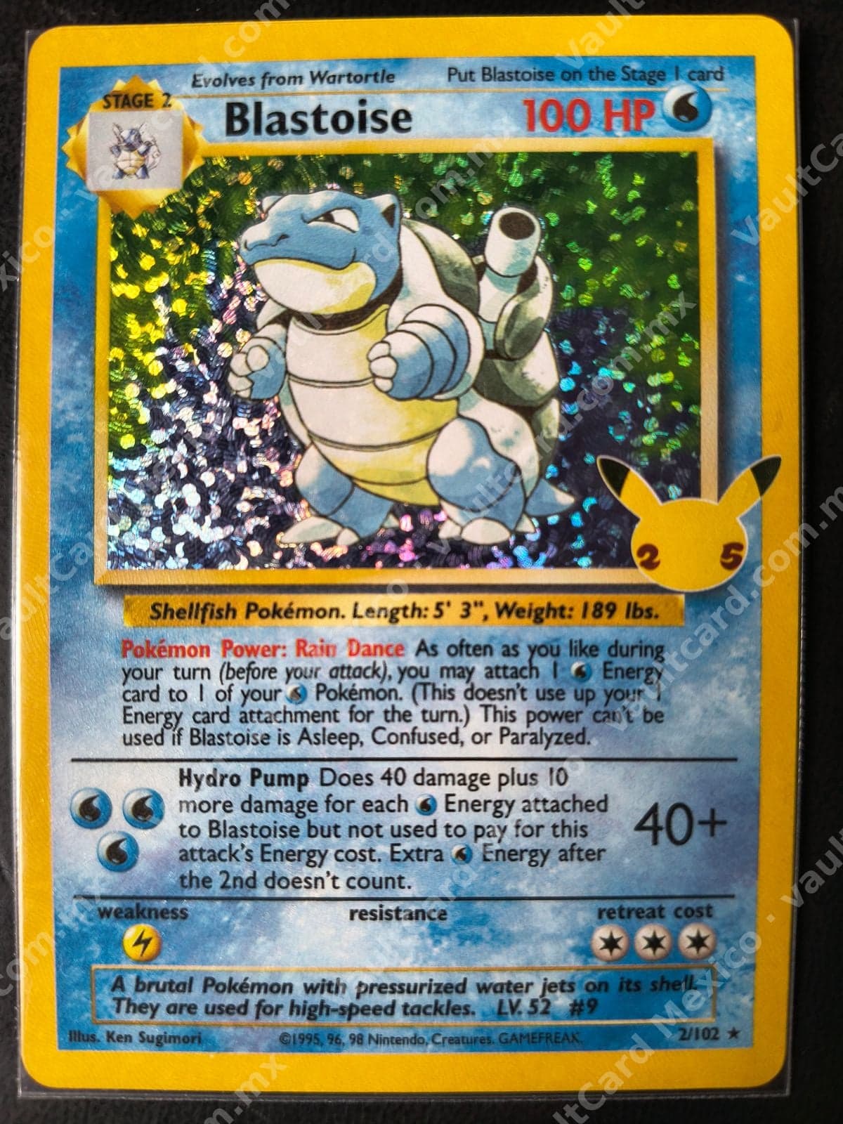 Blastoise 2/102 - Celebrations 25th Anniversary (CEL) Inglés