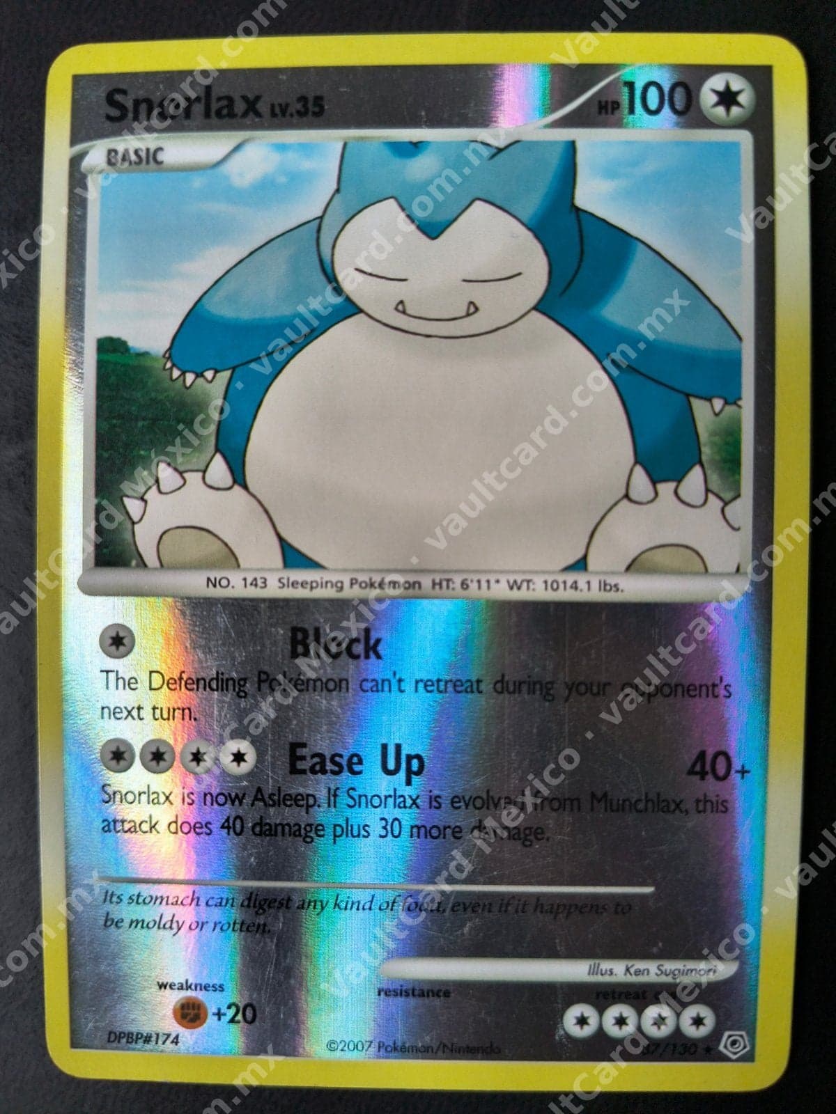 Snorlax 37/130 Holo reverse - Diamond & Pearl Inglés