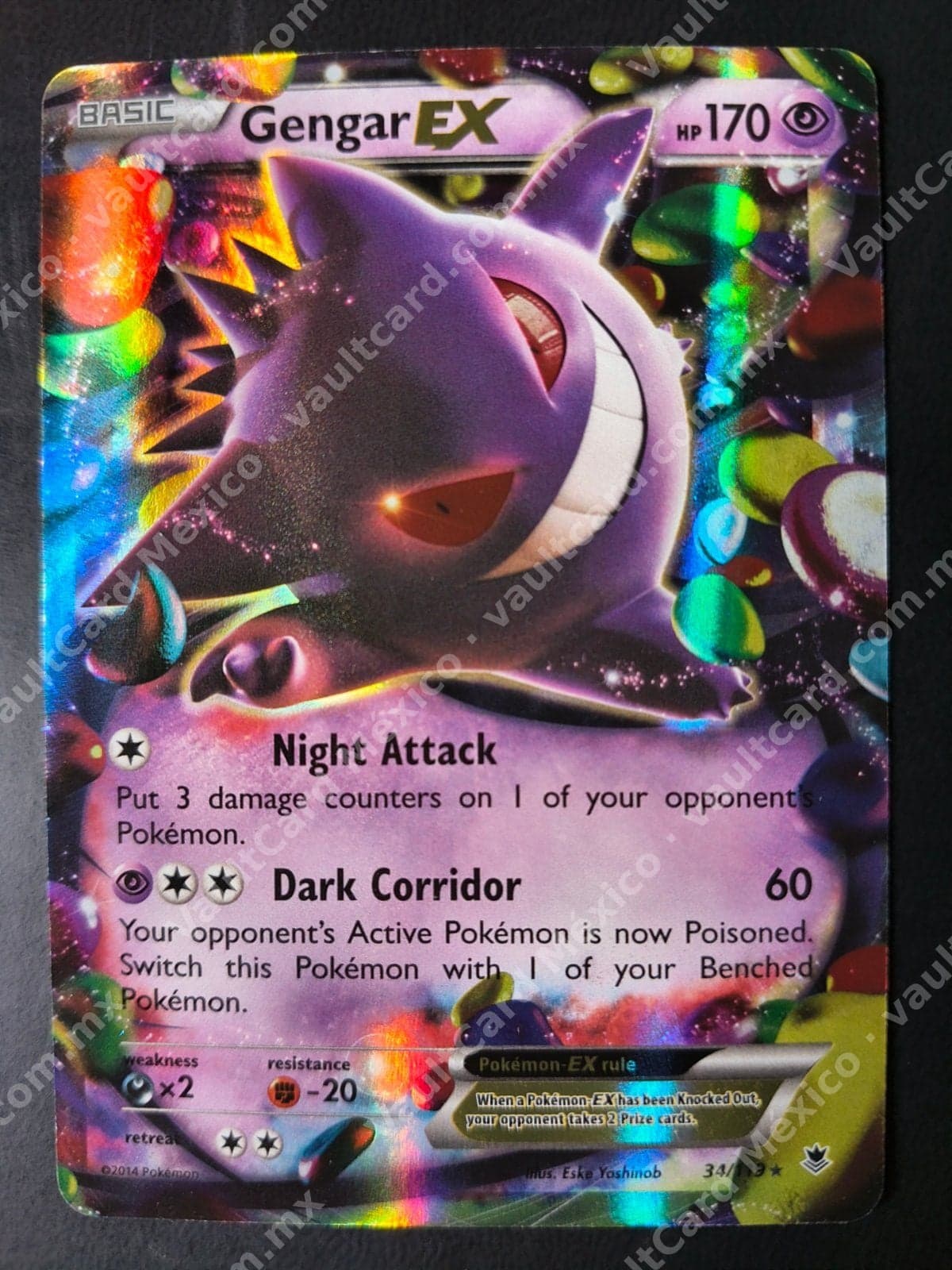 Gengar EX 34/119 - Phantom Forces Inglés Ultra Rara