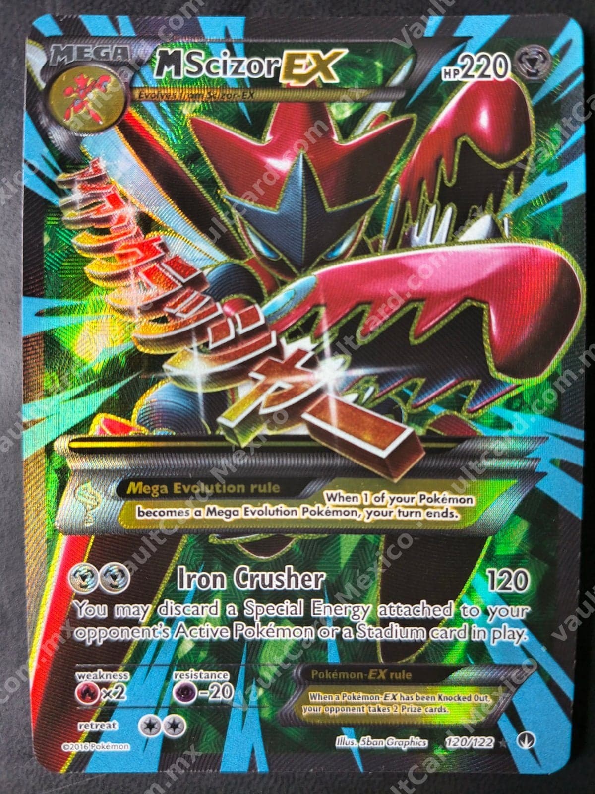 M Scizor EX 120/122 Full Art - Inglés