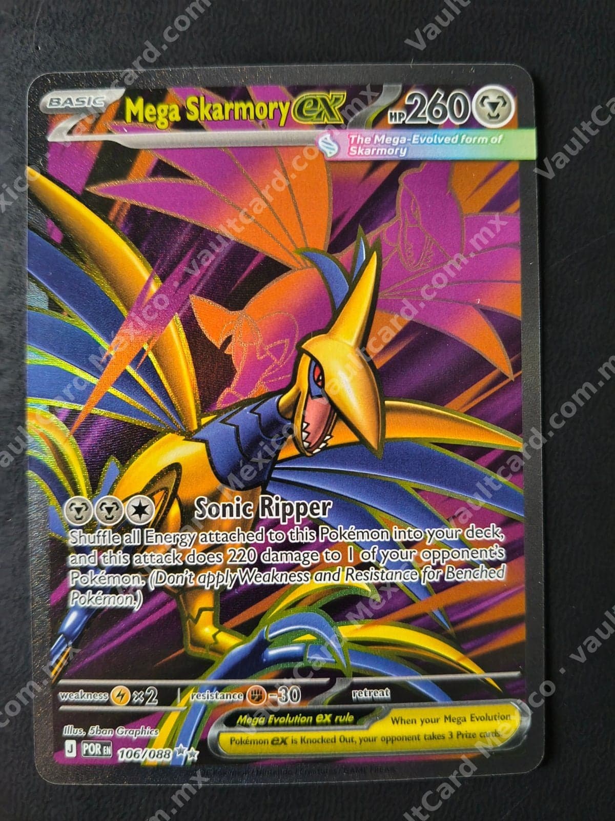 Mega Skarmory ex 106/088 - (POR) Inglés Full Art