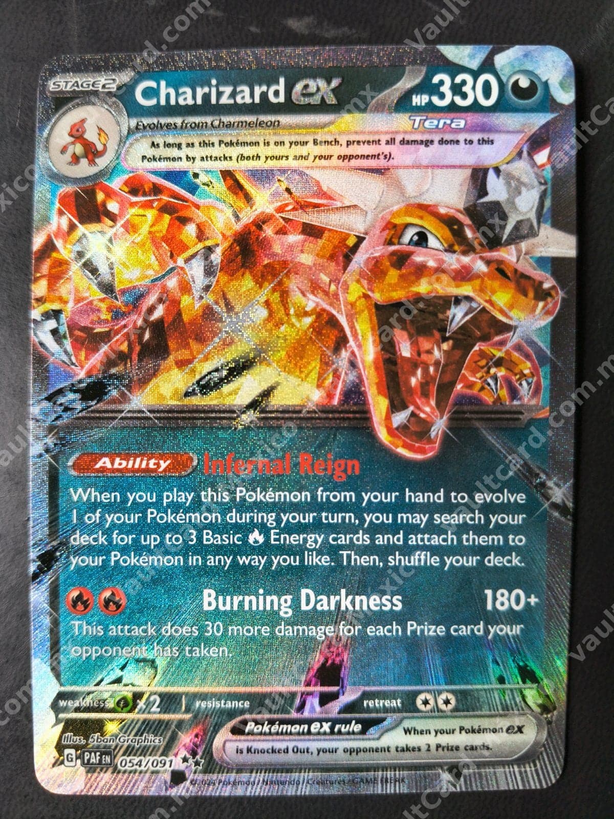 Charizard ex 054/091 - (PAF) Inglés Tera Double Rare