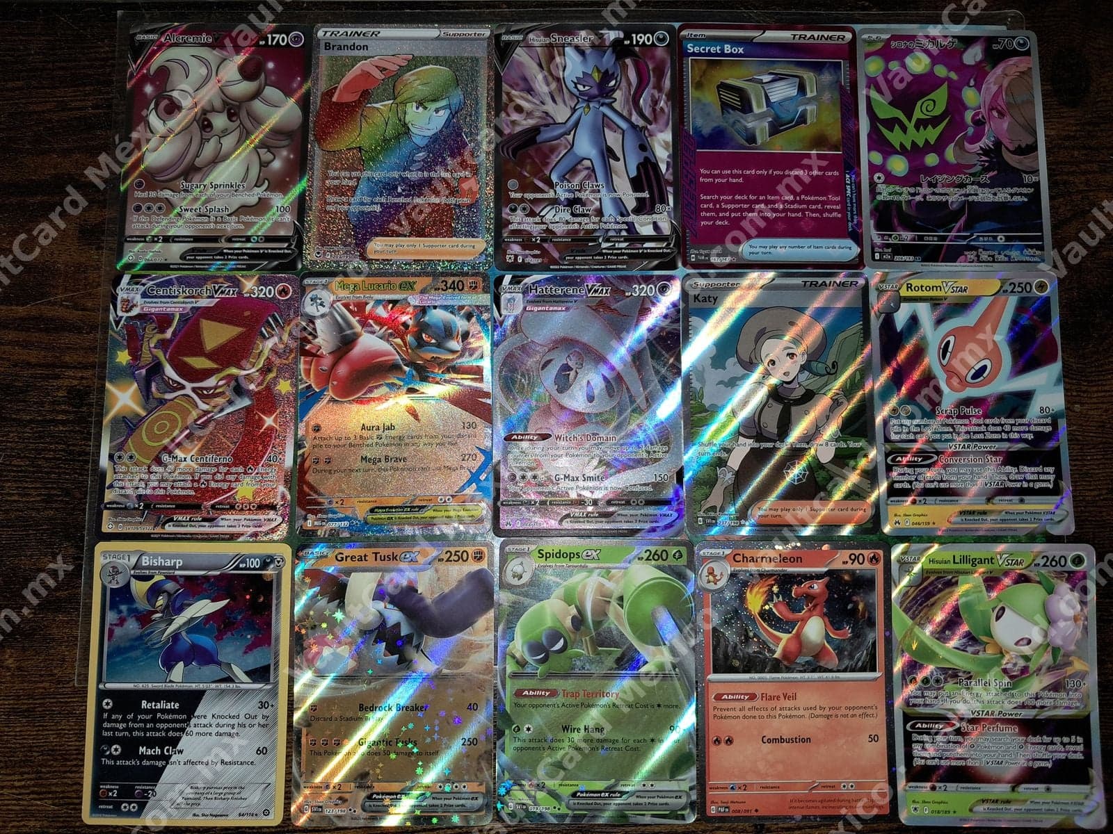 Lote de 25 Cartas Pokémon TCG - Ultra Rare, VMAX, ex, VSTAR (Inglés/Japonés)