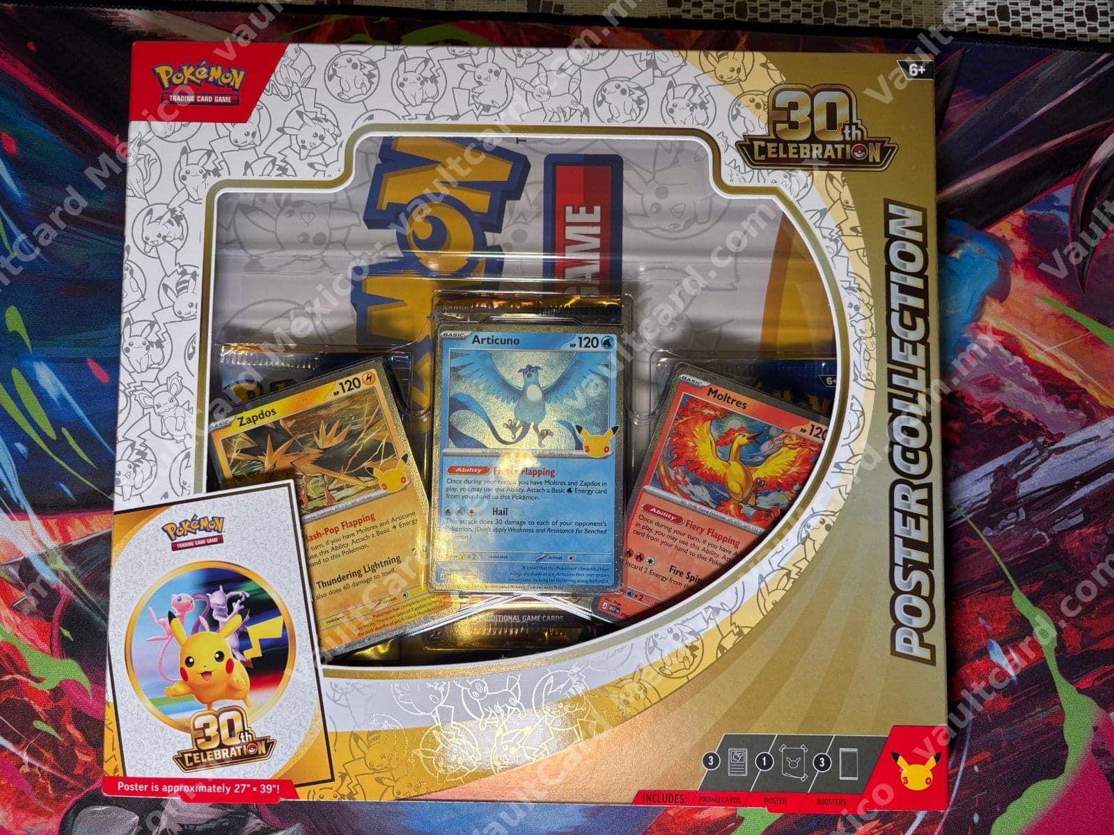Pokémon 30th Celebration Poster Collection - Sellado Inglés (Articuno, Zapdos, Moltres)