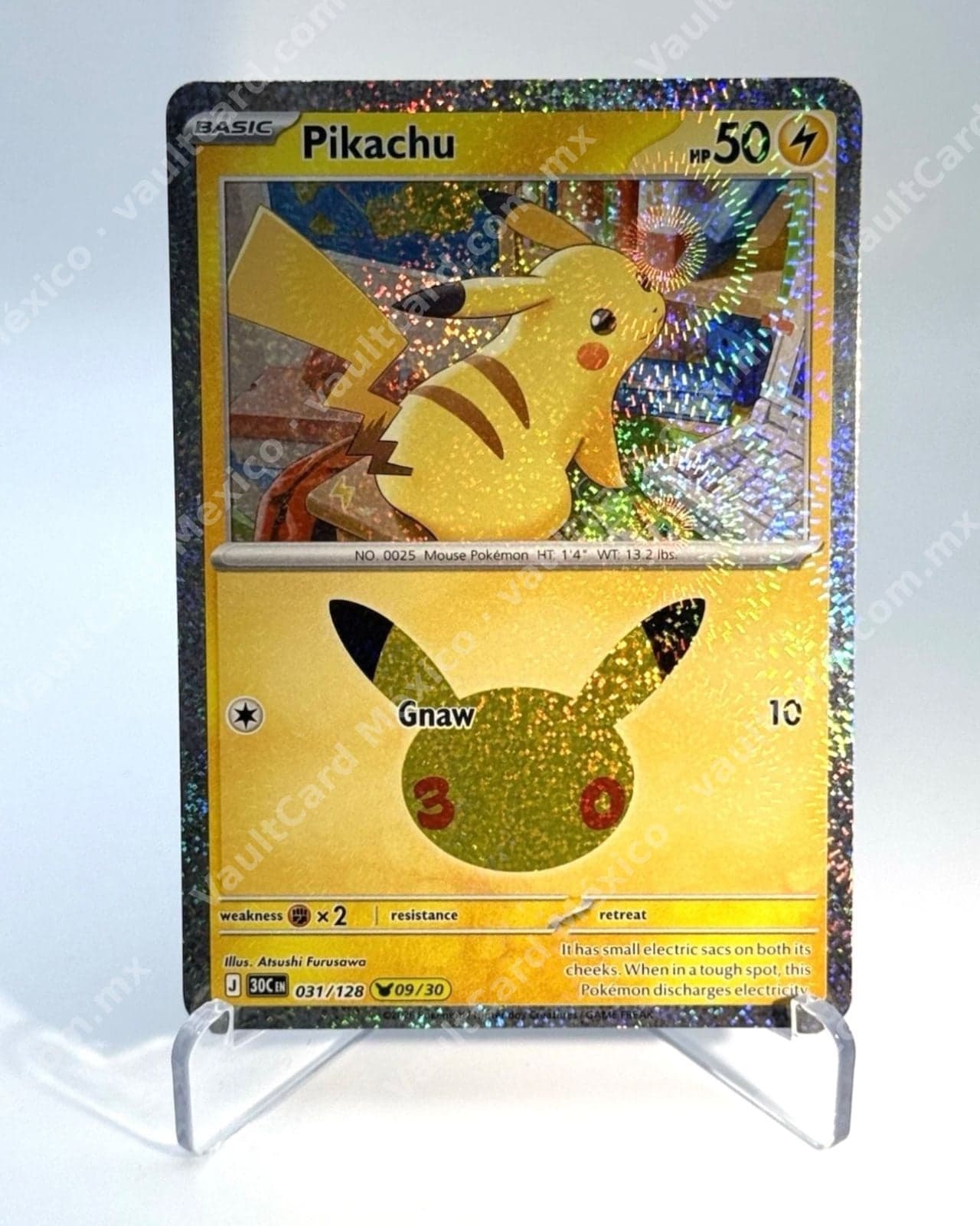 Pikachu 031/128 - (30C) Inglés Holo