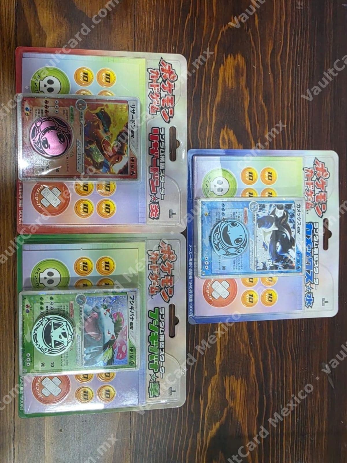 Lote 3 Decks Iniciales Digitales Japonés - Charizard ex, Venusaur ex, Blastoise ex (Sellados)