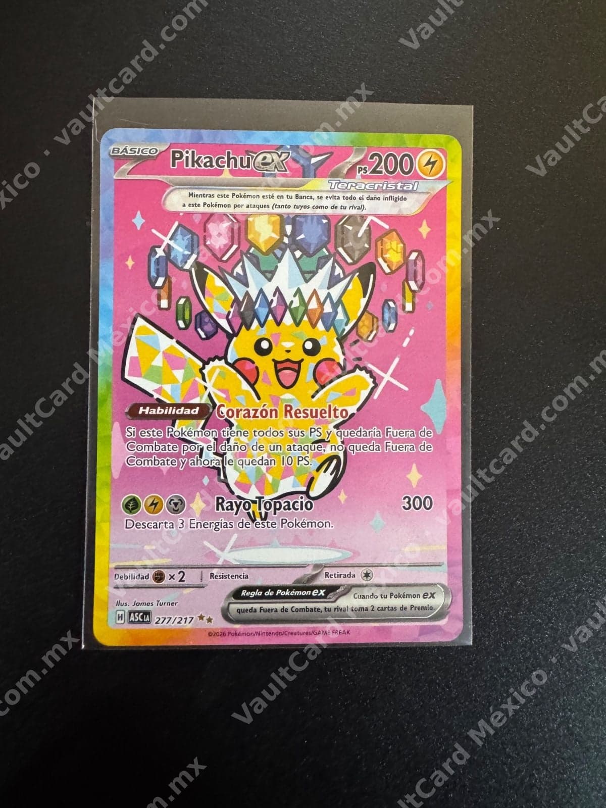 Pikachu ex 277/217 Full Art - (ASC) Español