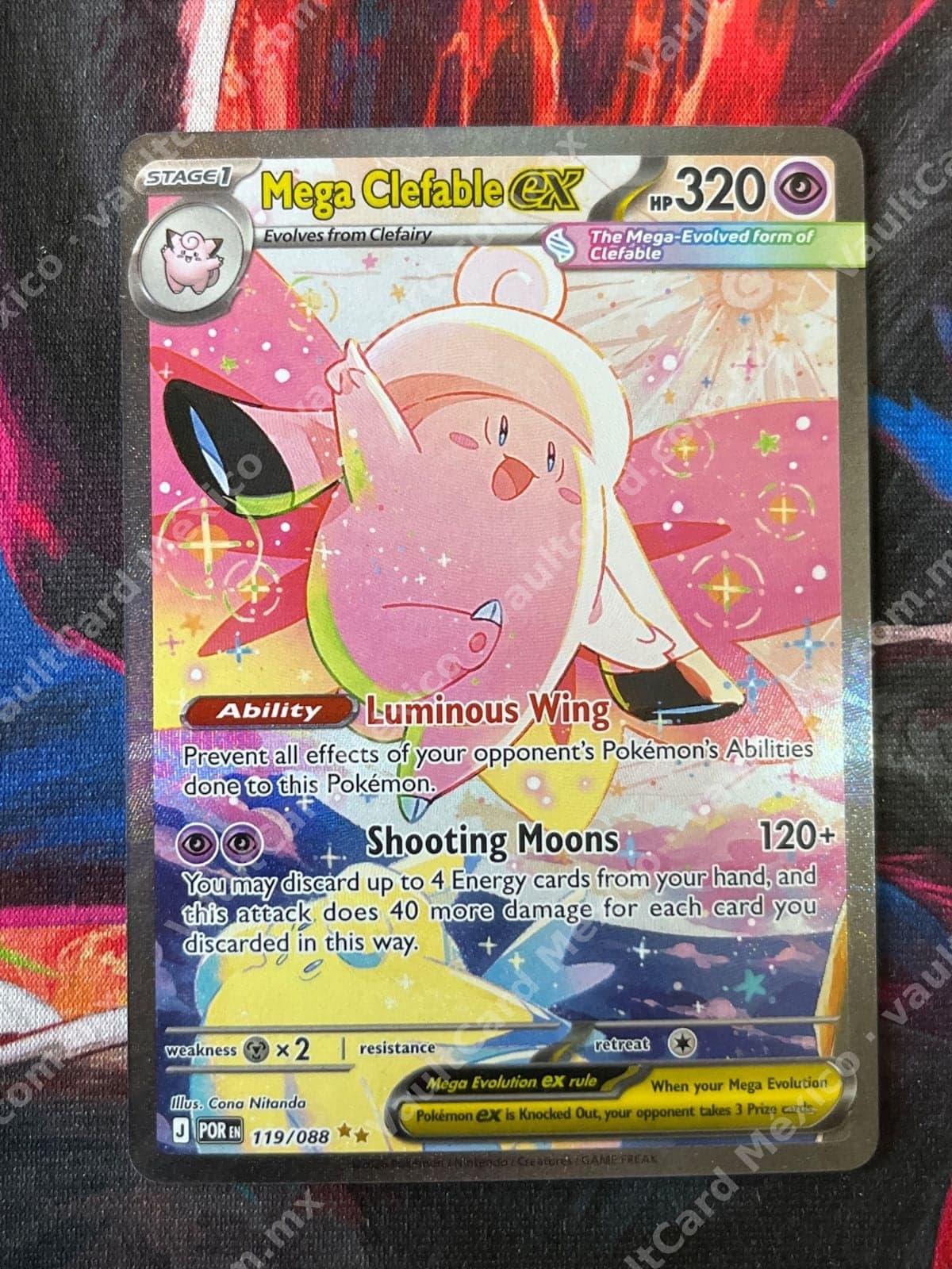 Mega Clefable ex 119/088 - (POR) Inglés Special Illustration Rare