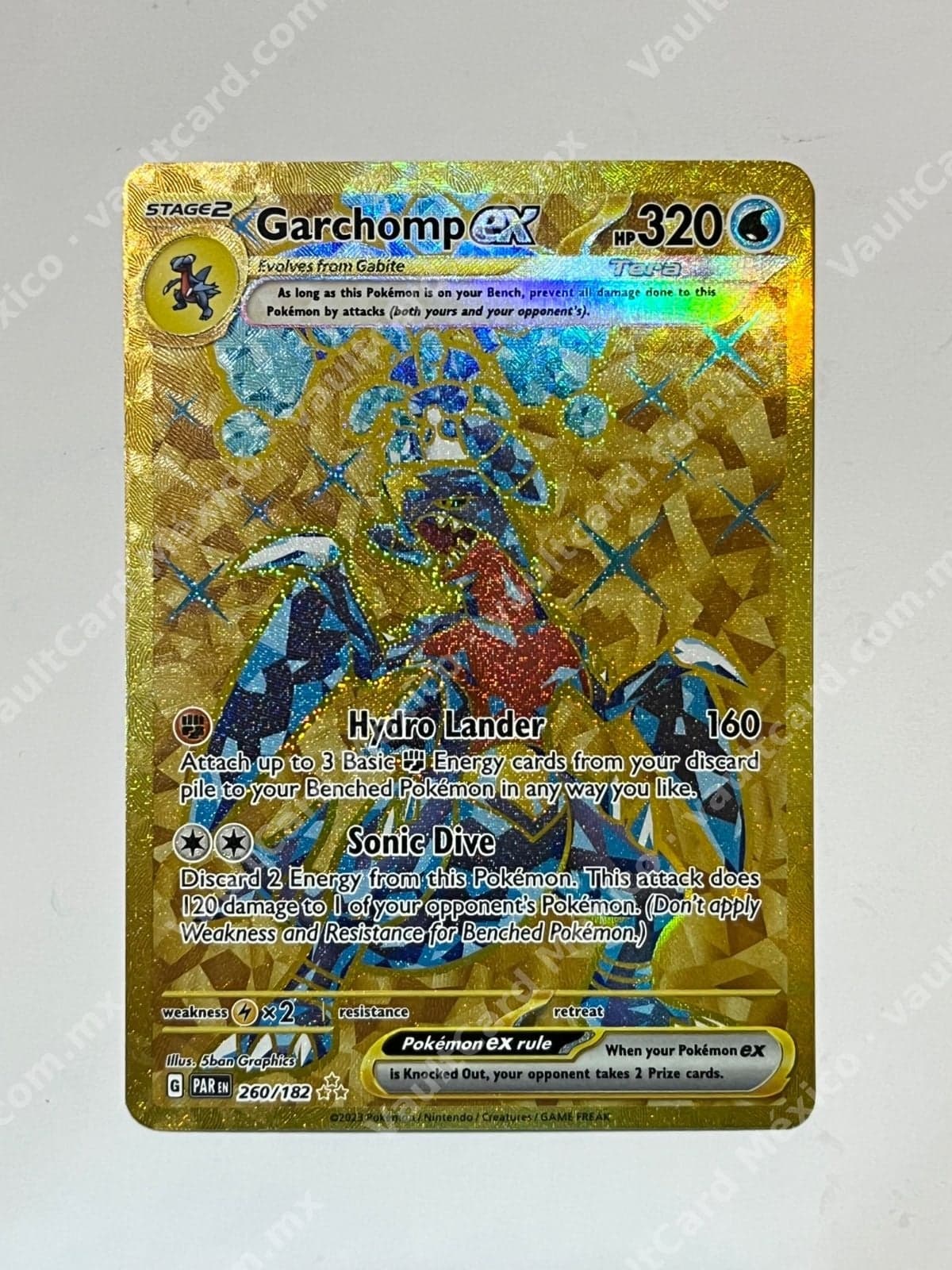 Garchomp ex 260/182 - Paradox Rift (PAR) Inglés - Gold Hyper Rare