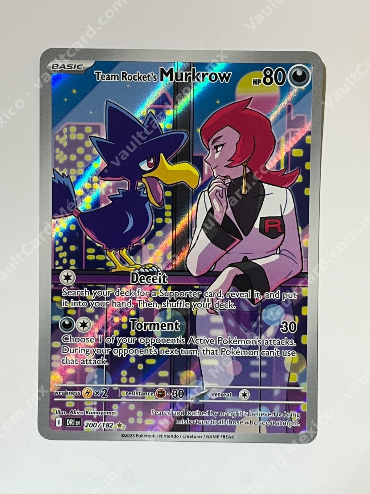 Team Rocket's Murkrow 200/182 - (DRI) Inglés Illustration Rare