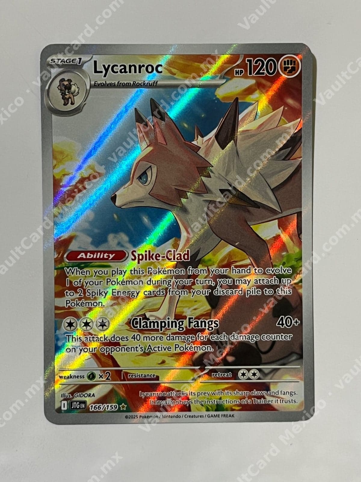 Lycanroc 166/159 - (JTG) Inglés Illustration Rare