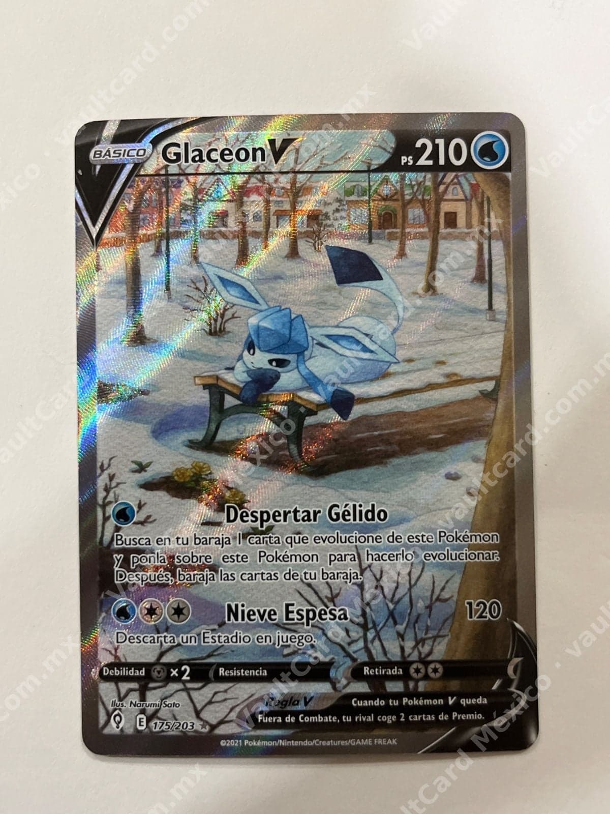 Glaceon V 175/203 Full Art - Evoluciones Celestiales (EVS) Español