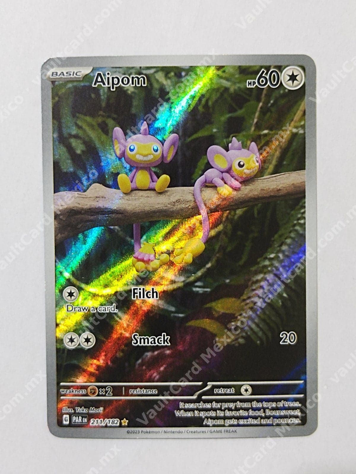 Aipom 211/182 - Paradox Rift (PAR) Illustration Rare Inglés