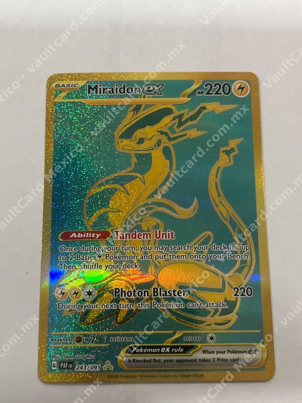 Miraidon ex 243/091 - Paldean Fates (PAF) Dorada Inglés