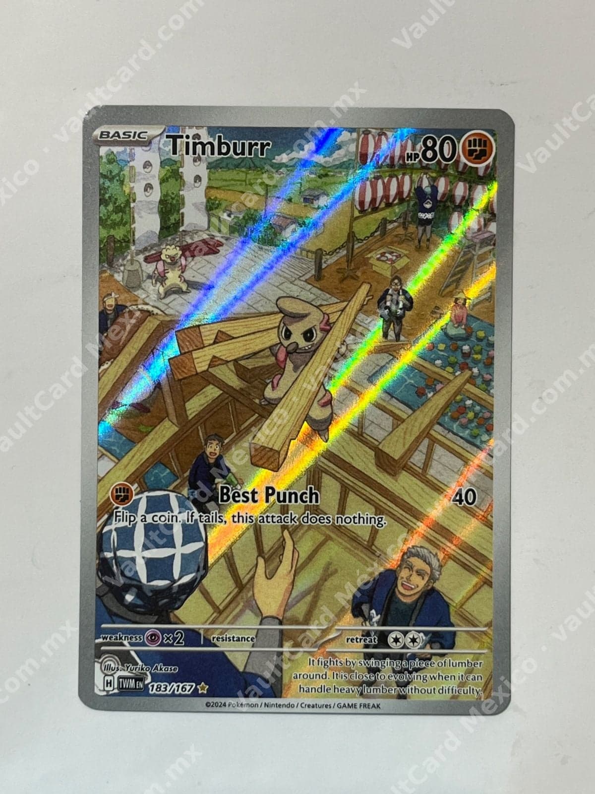 Timburr 183/167 - Twilight Masquerade (TWM) Illustration Rare Inglés
