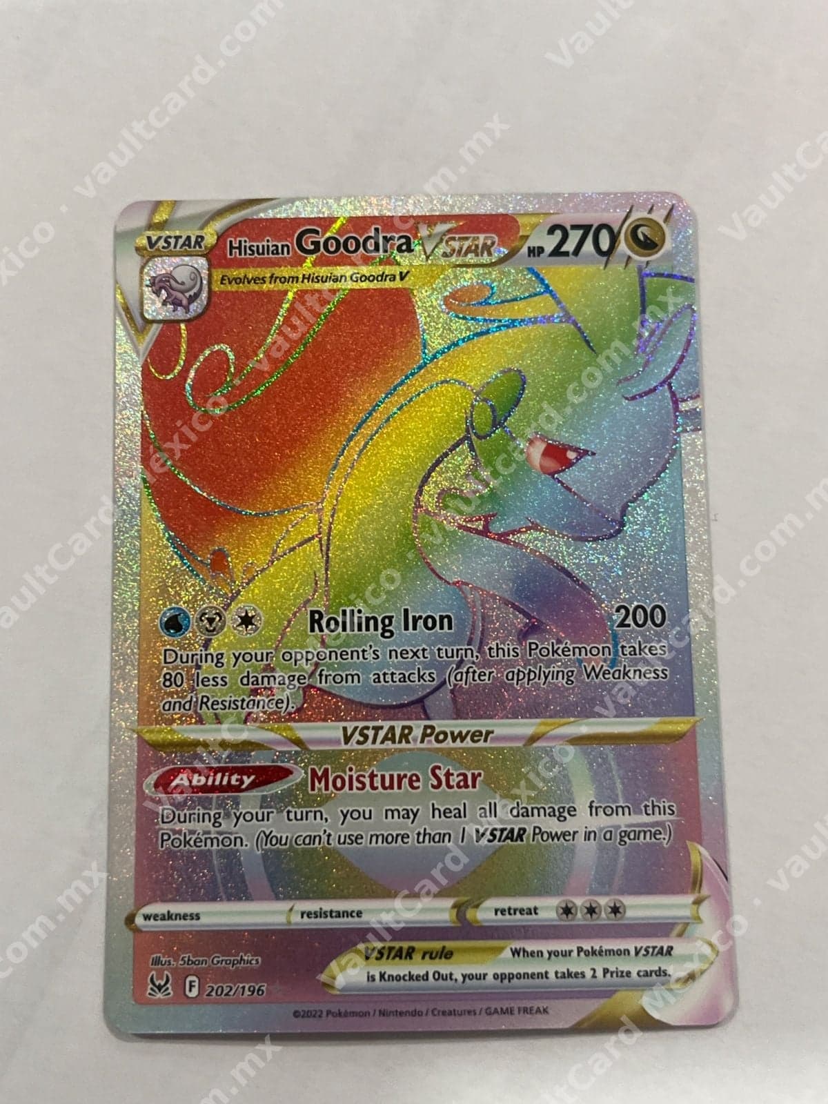 Hisuian Goodra VSTAR 202/196 Rainbow Rare - Lost Origin (LOR) Inglés