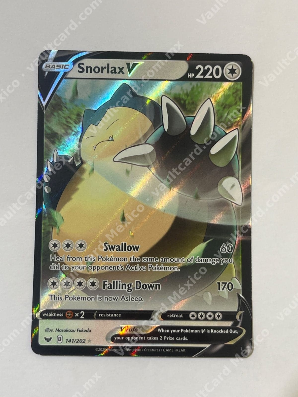 Snorlax V 141/202 - Sword & Shield Inglés