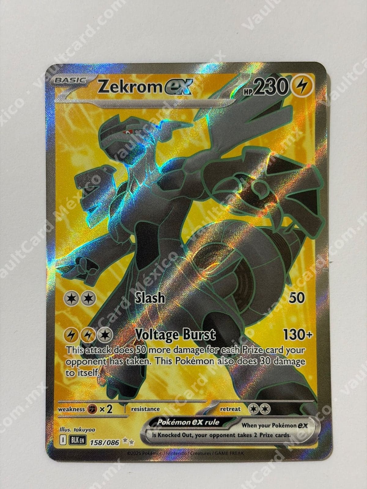 Zekrom ex 158/086 - (BLK) Inglés Full Art