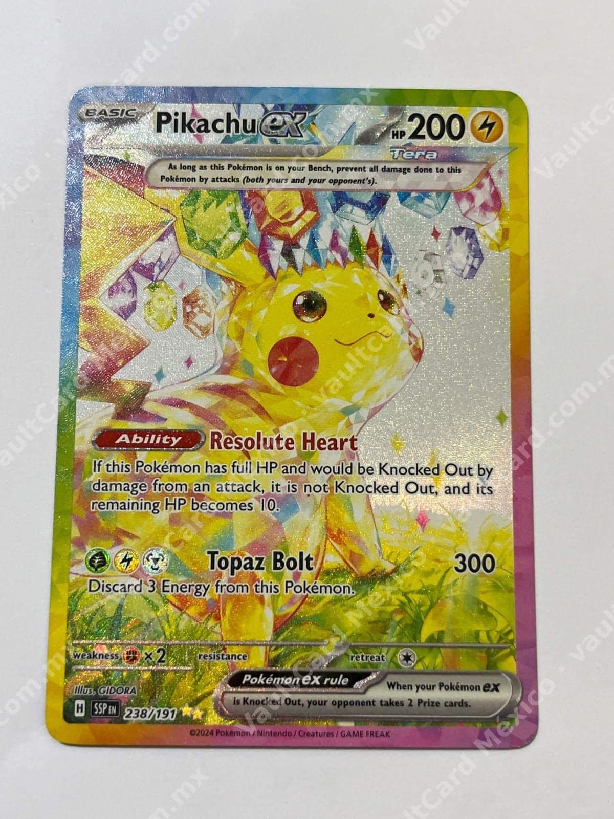 Pikachu ex 238/191 Rainbow Rare - Surging Sparks (SSP) Inglés