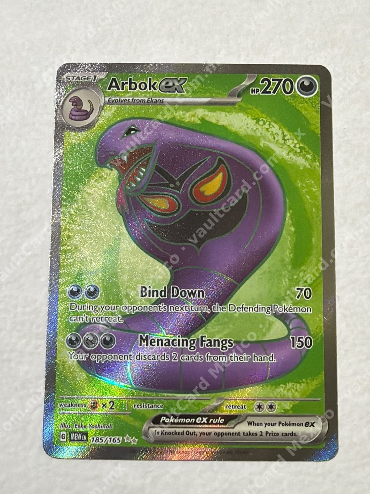 Arbok ex 185/165 - Pokémon 151 (MEW) Inglés - Special Illustration Rare