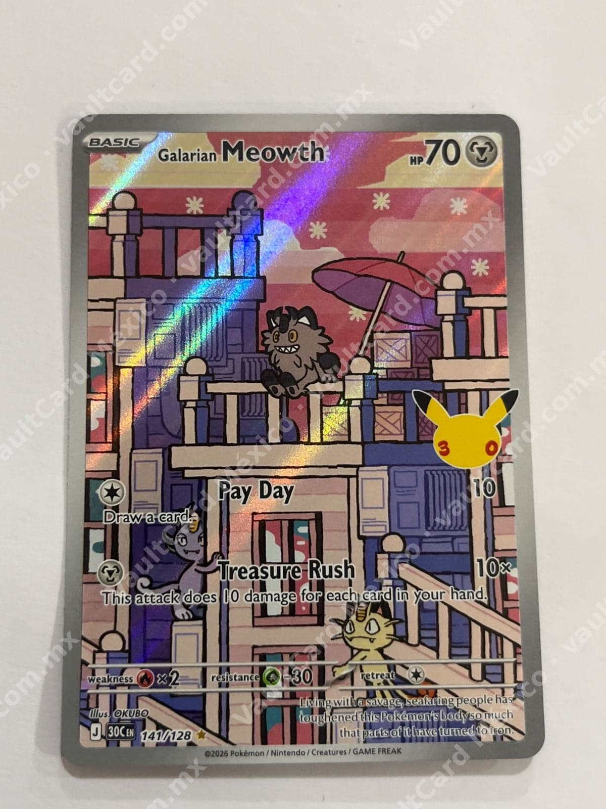 Galarian Meowth 141/128 - (30C) Inglés - Illustration Rare