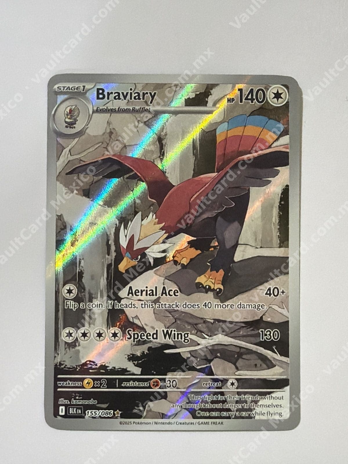 Braviary 155/086 - (BLK) Inglés Illustration Rare