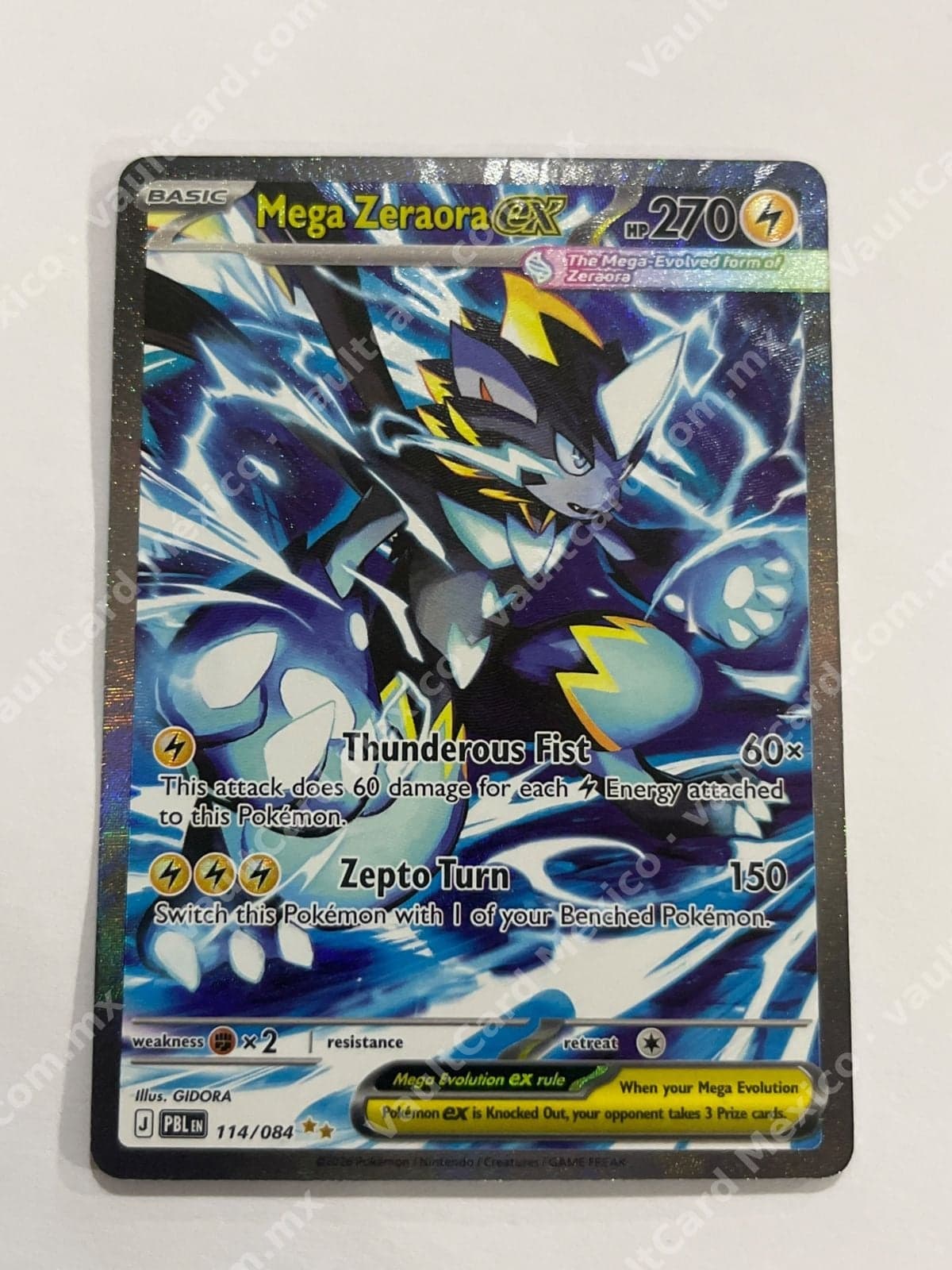 Mega Zeraora ex 114/084 - (PBL) Inglés Full Art