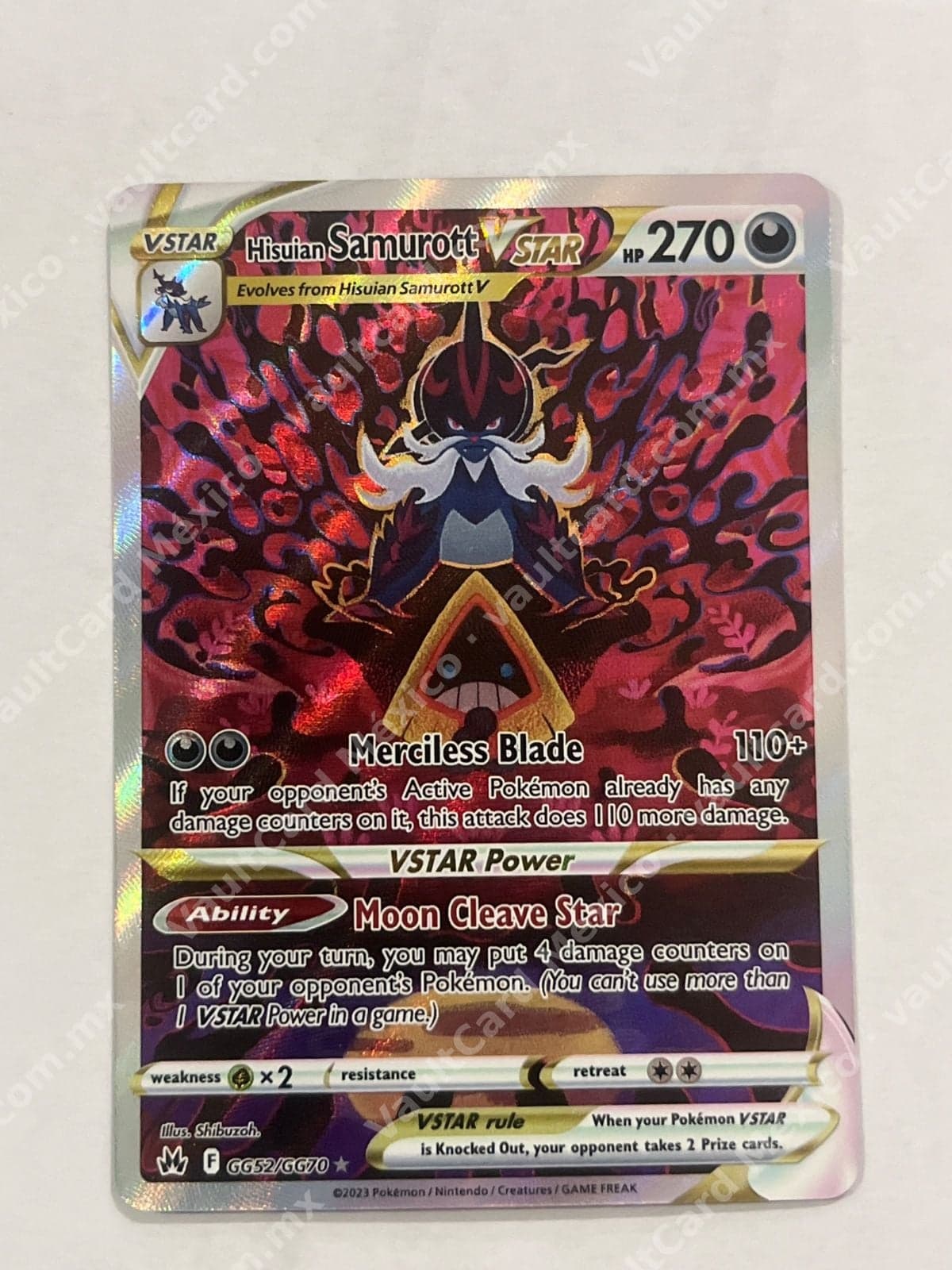 Hisuian Samurott VSTAR GG52/GG70 - Crown Zenith Galarian Gallery Inglés