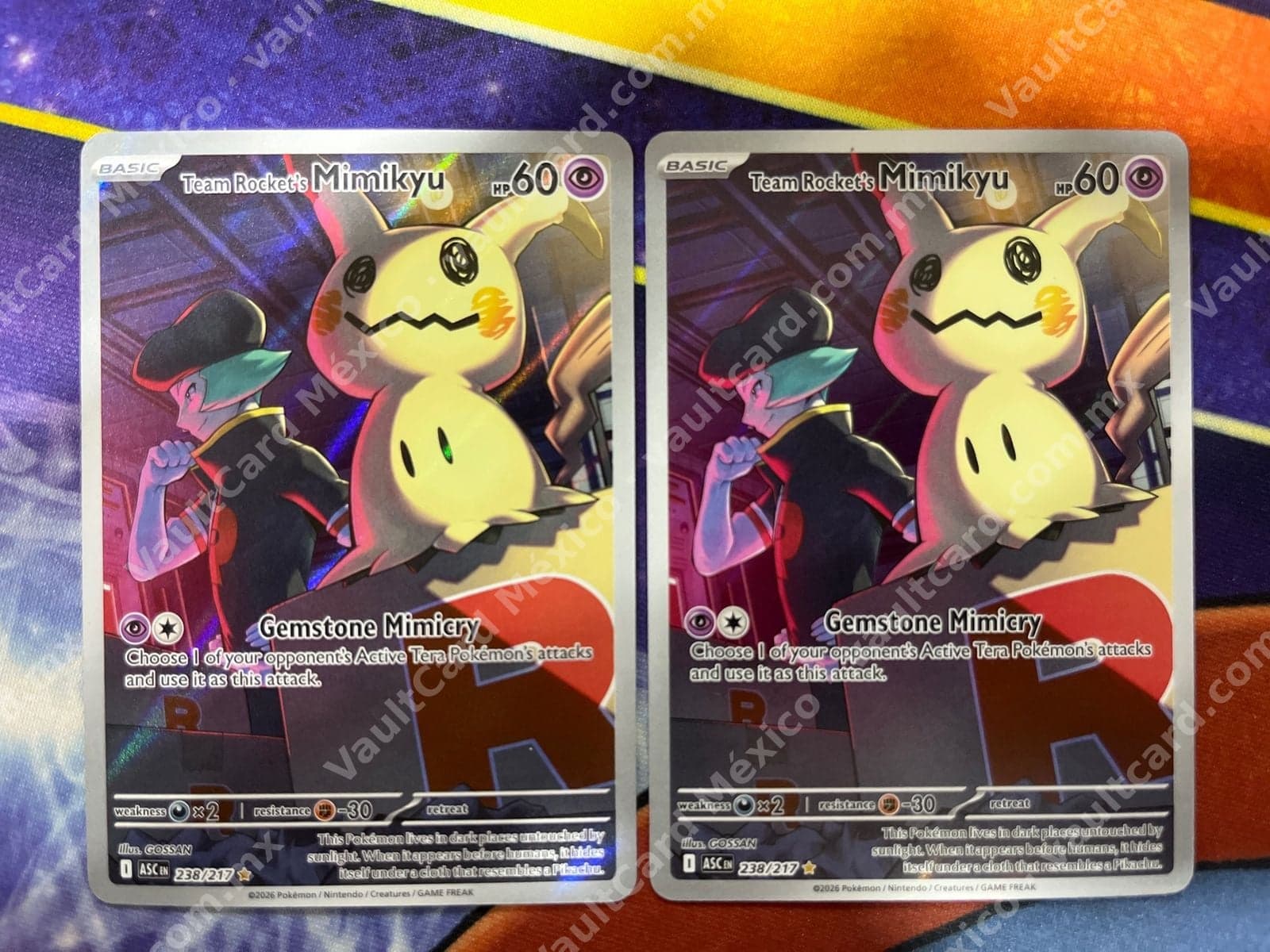 Lote 2x Team Rocket's Mimikyu 238/217 - (ASC) Inglés