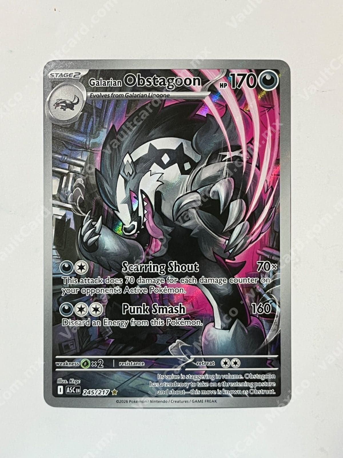 Galarian Obstagoon 245/217 - (ASC) Inglés Full Art