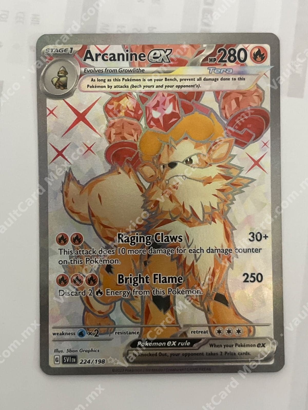 Arcanine ex 224/198 - Scarlet & Violet (SVI) Inglés Special Illustration Rare