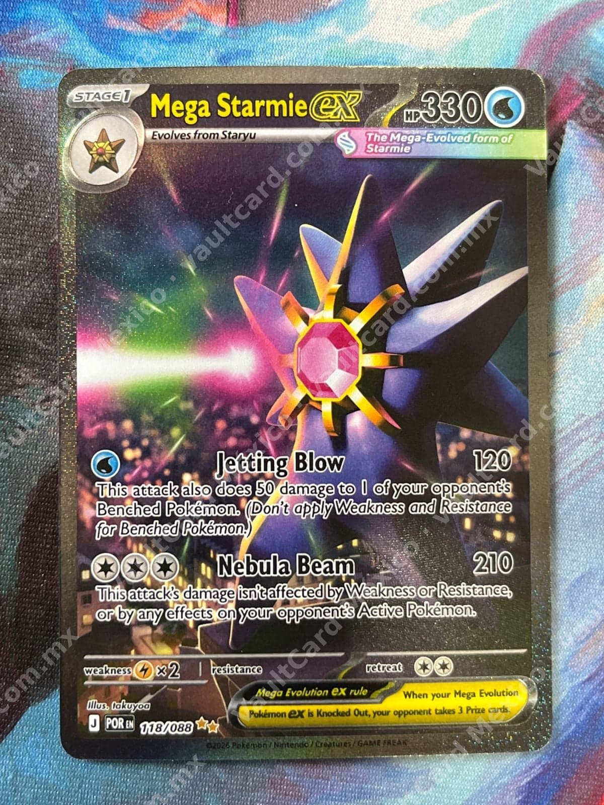 Mega Starmie ex 118/088 - (POR) Inglés Full Art