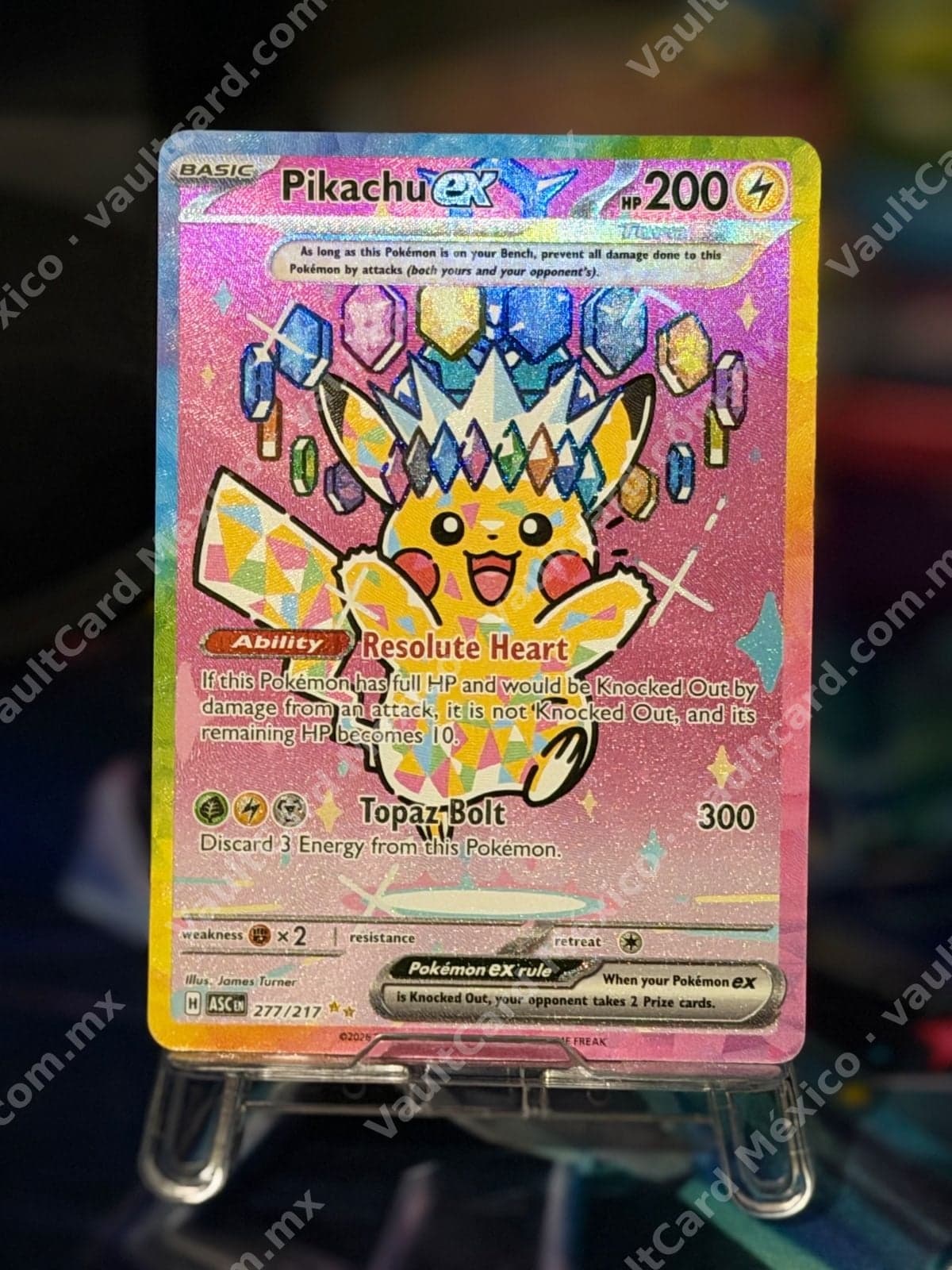 Pikachu ex 277/217 - (ASC) Inglés Rainbow Rare