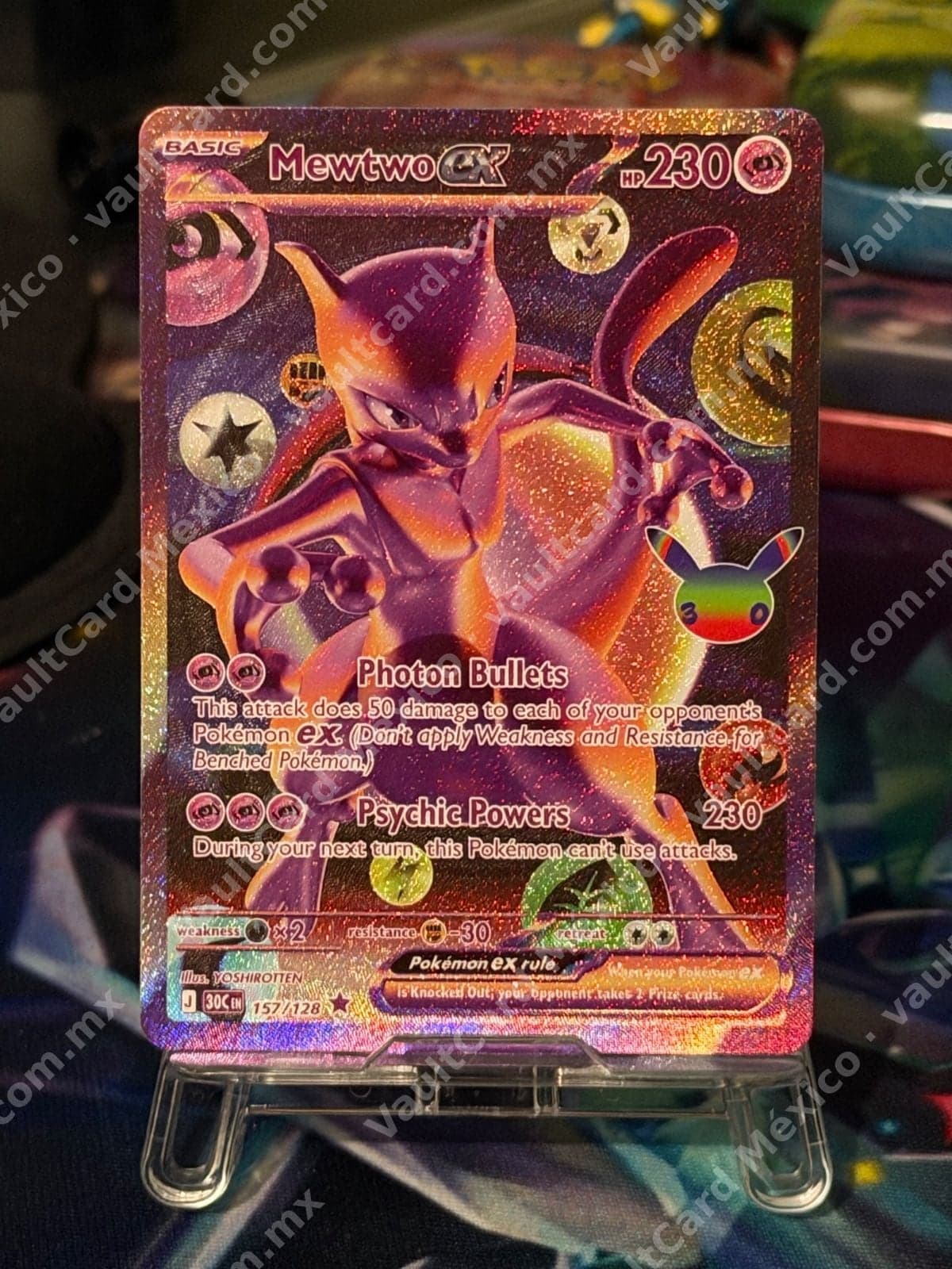Mewtwo ex 157/128 - 151 (MEW) Inglés - Special Illustration Rare 30 Aniversario