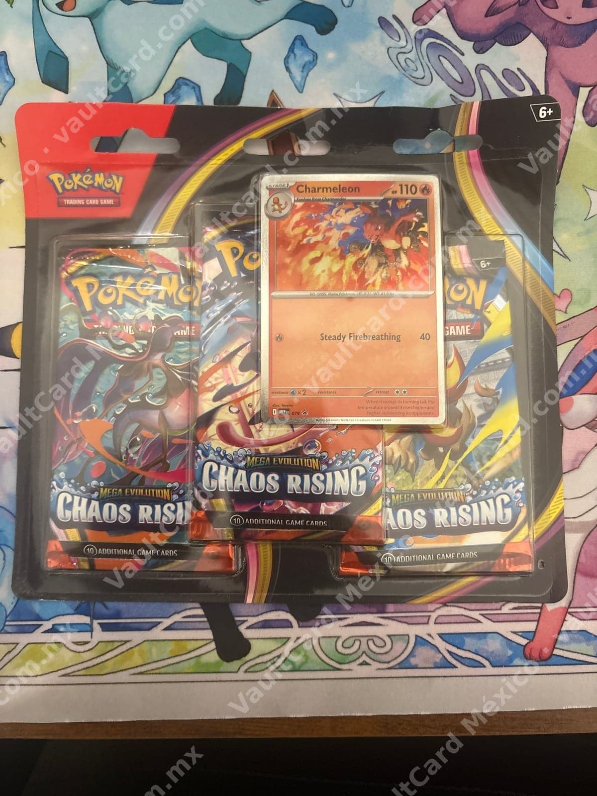 Blister Pokémon Mega Evolution Chaos Rising con Promo Charmeleon 079 - Inglés (3 sobres) — foto 1