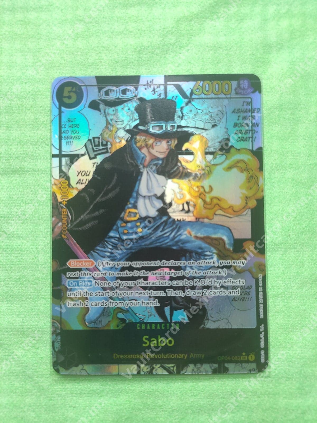 Sabo OP04-083 SR Alternate Art (Manga) - One Piece Card Game Inglés